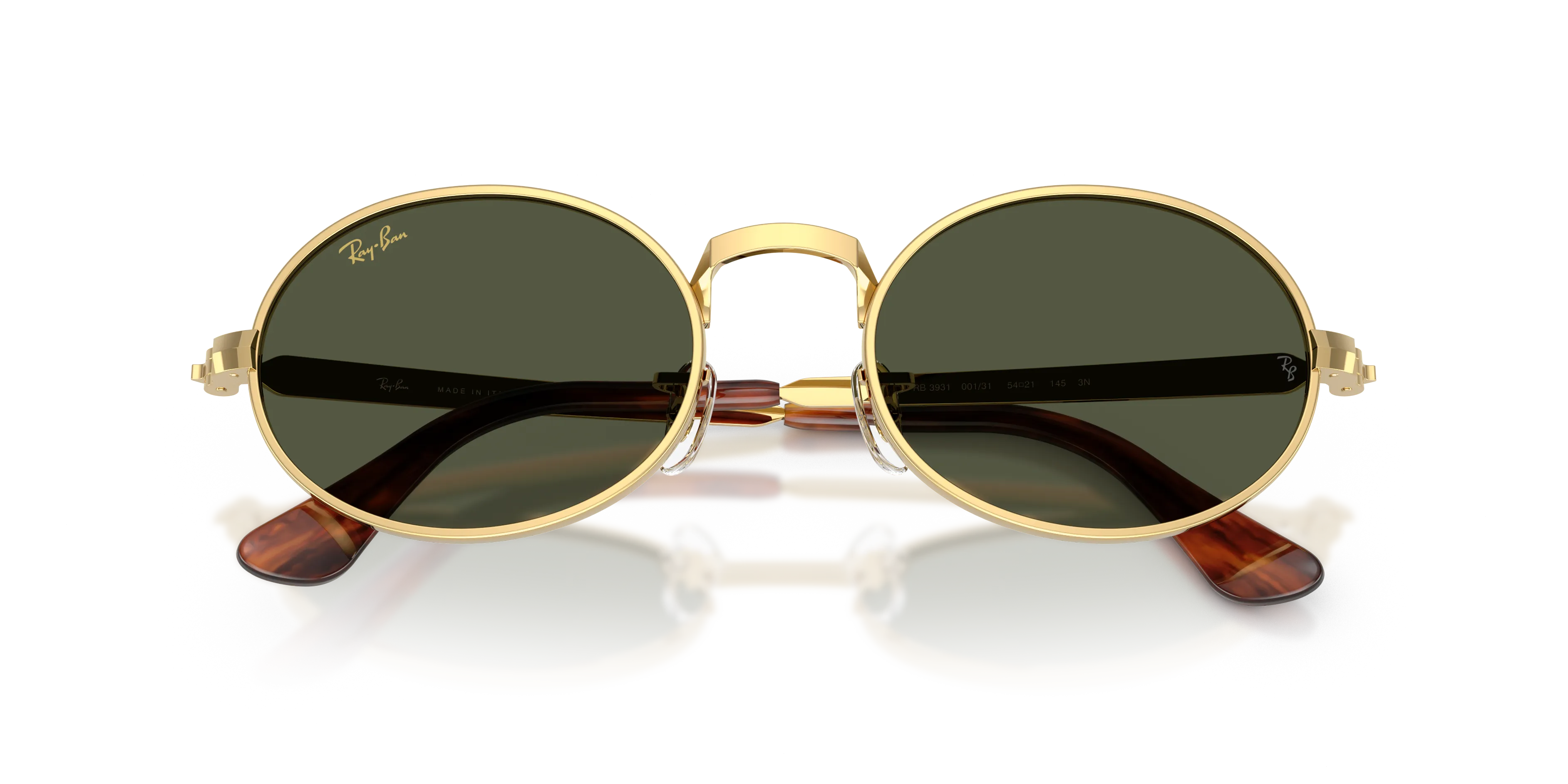 Ray - Ban A$AP Rocky RB3931 001/31 Occhiali da sole Metallo Oro Verde Pillow Normale - immagine 2