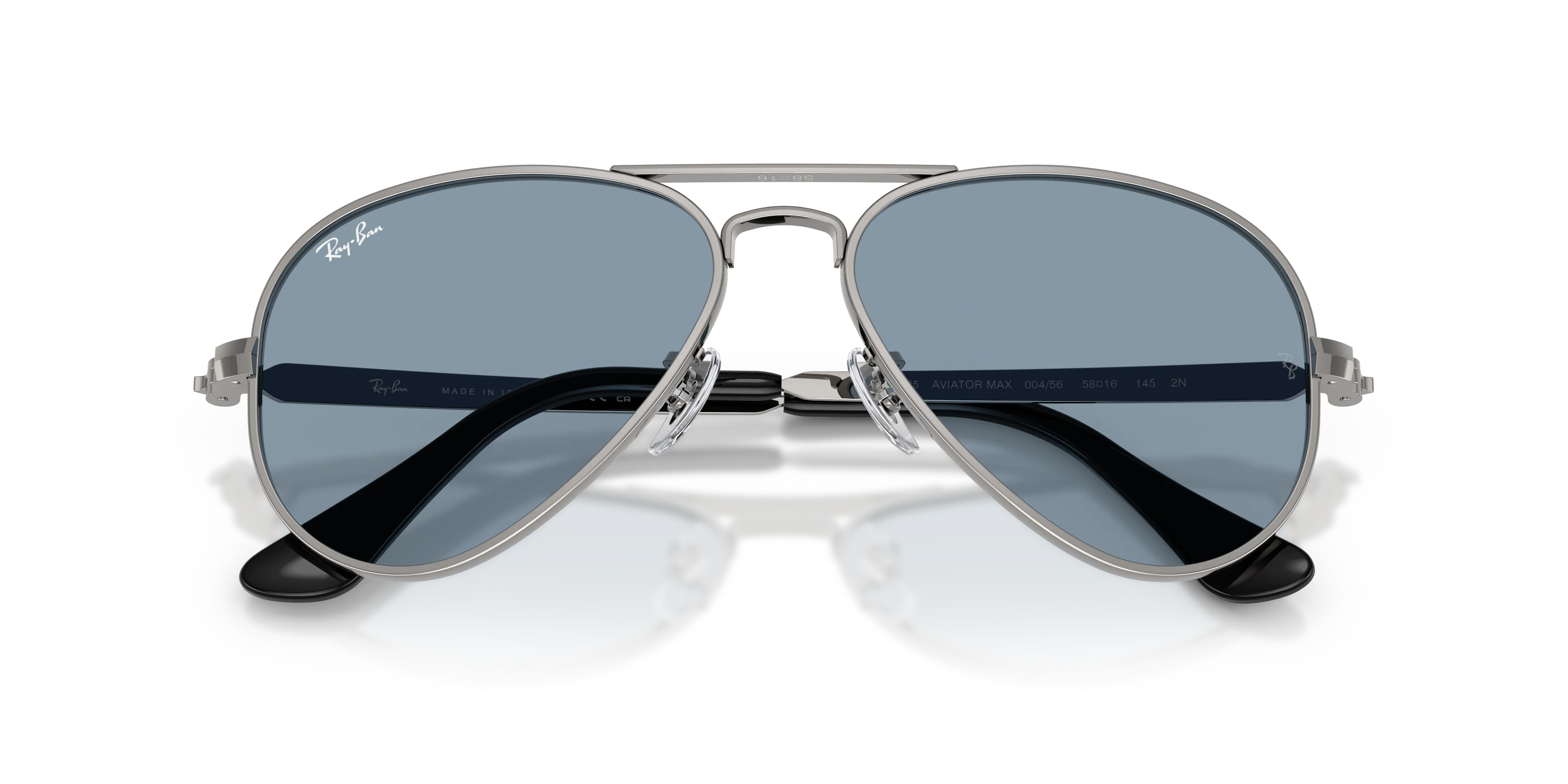 Ray - Ban RB3925 AVIATOR MAX 004/56 Occhiali da sole Metallo Grigio Blu Pilot Normale - immagine 2