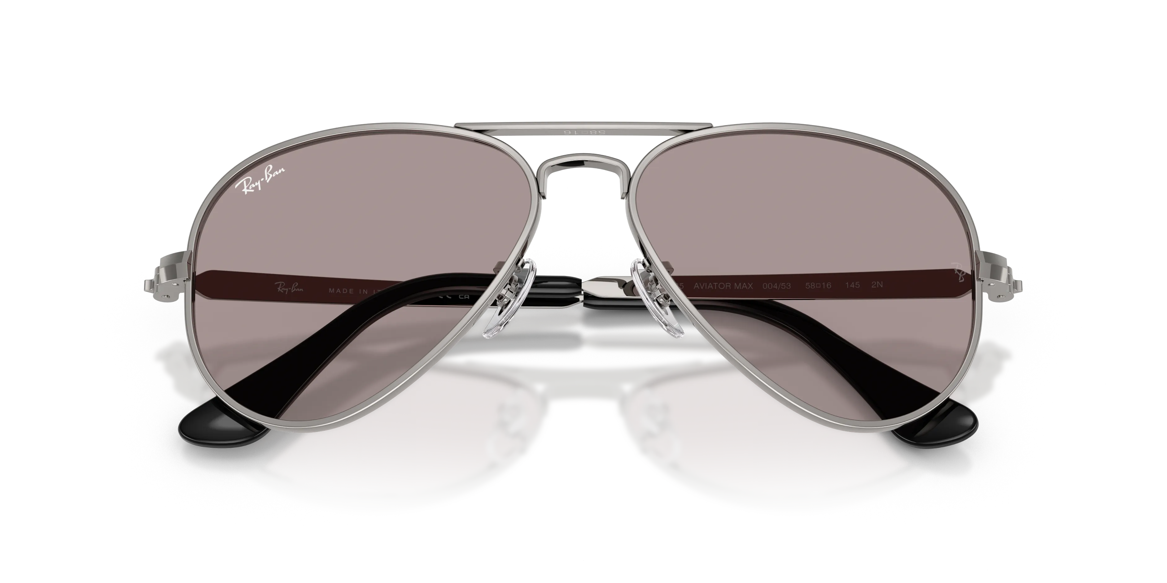 Ray - Ban RB3925 AVIATOR MAX 004/53 Occhiali da sole Metallo Grigio Viola Pilot Normale - immagine 2