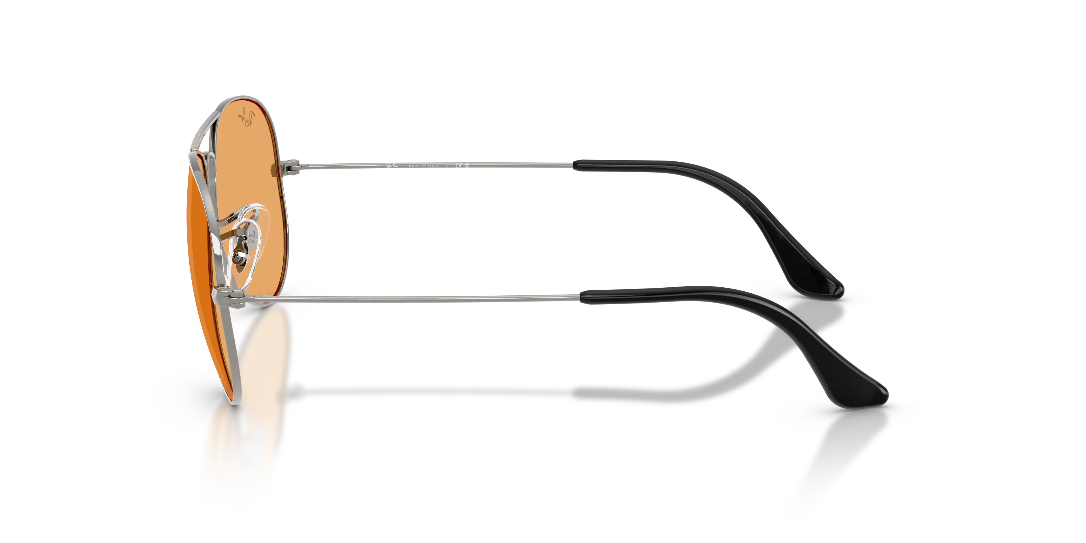 Ray - Ban RB3025 AVIATOR 004/33 Occhiali da sole Metallo Grigio Arancione Pilot Normale - immagine 4