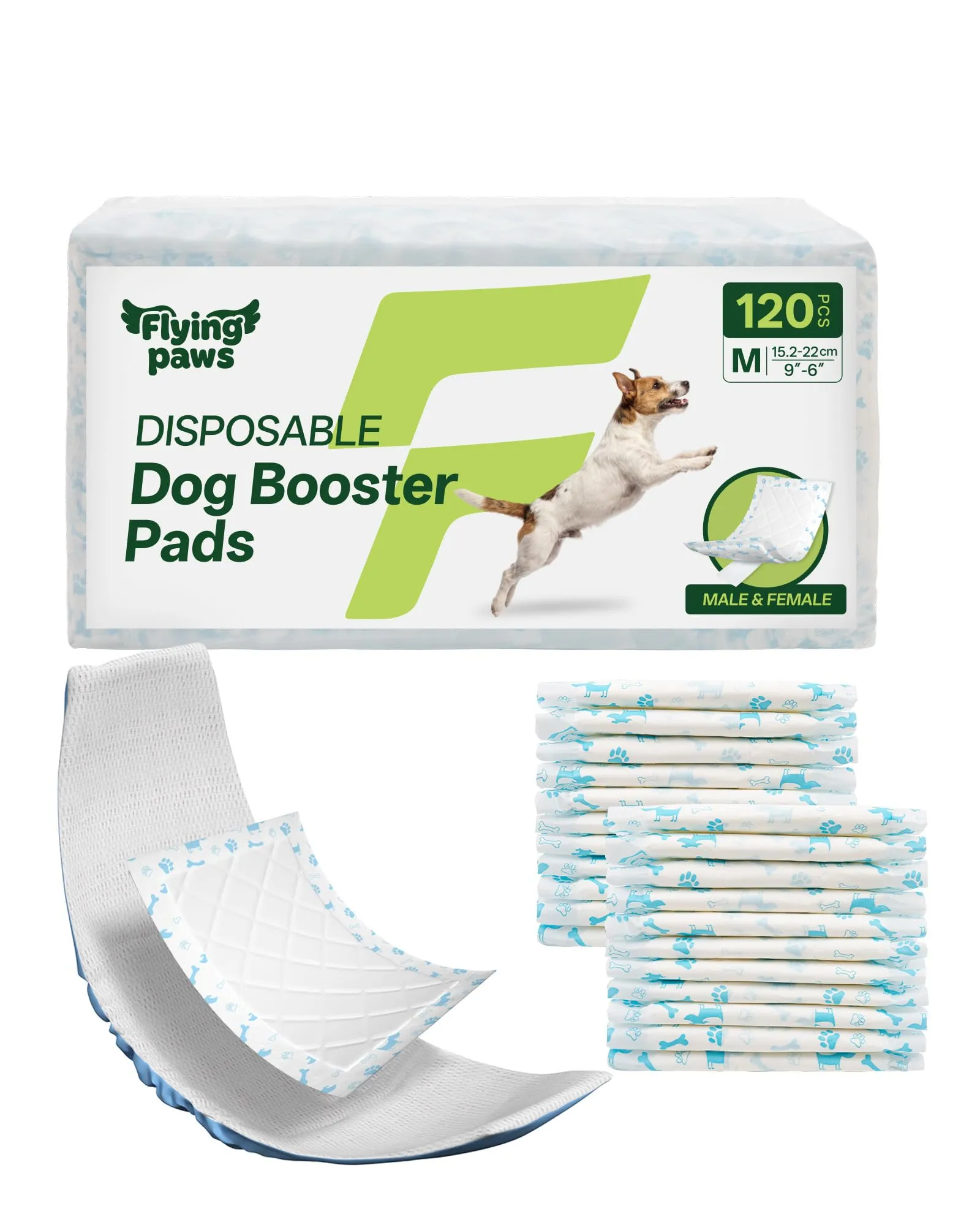 Flying Paws Inserto Monouso Pannolino Tessile Cane Maschio Femmina M-120 - immagine 1