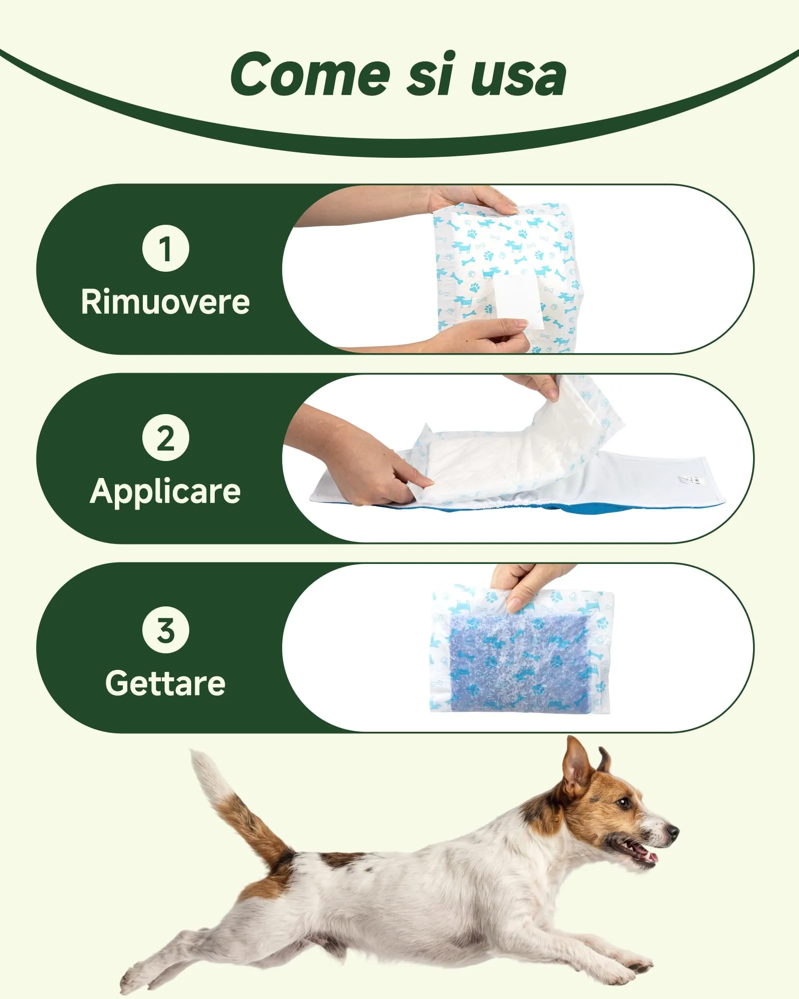 Flying Paws Inserto Monouso Pannolino Tessile Cane Maschio Femmina M-120 - immagine 6