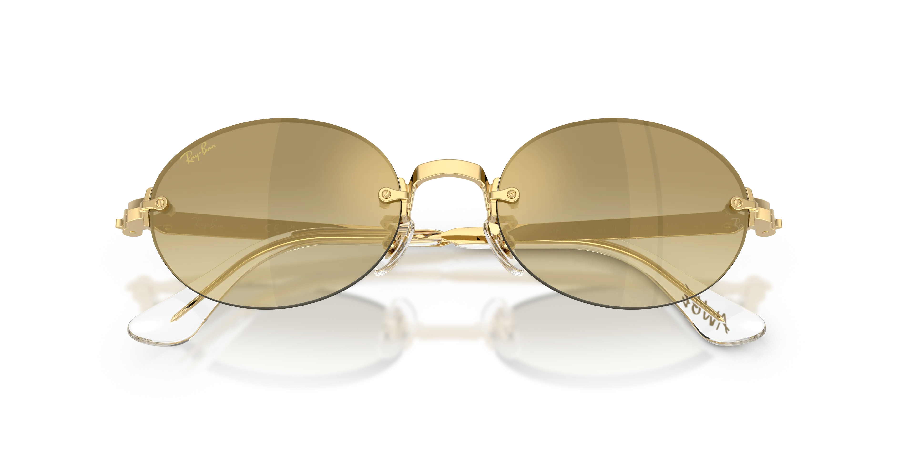 Ray - Ban RB3929 001/7I Occhiali da sole Metallo Oro [""] Rotonda Normale Sfumato - immagine 2