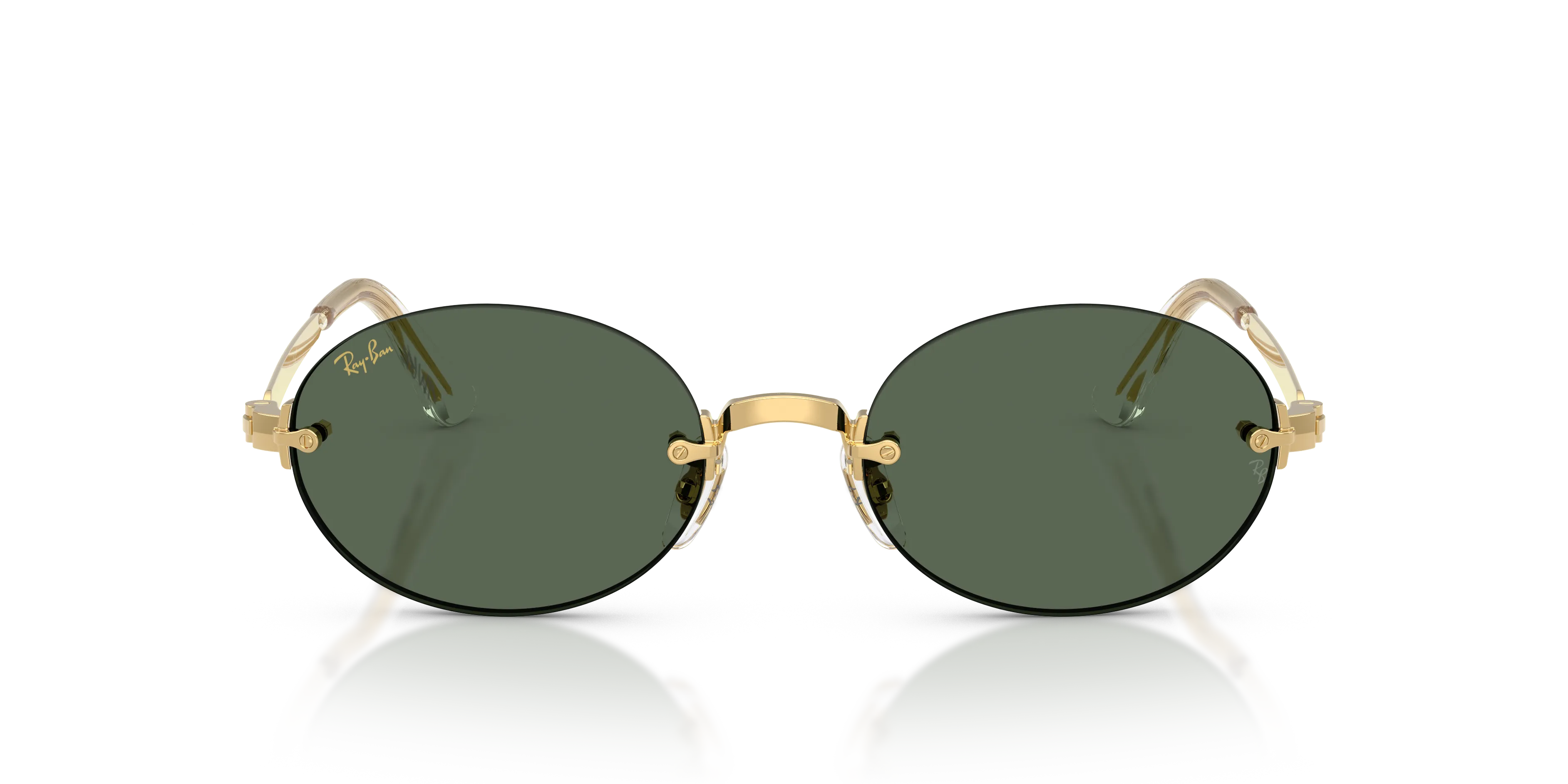 Ray - Ban RB3929 001/71 Occhiali da sole Metallo Oro Verde Rotonda Normale - immagine 3