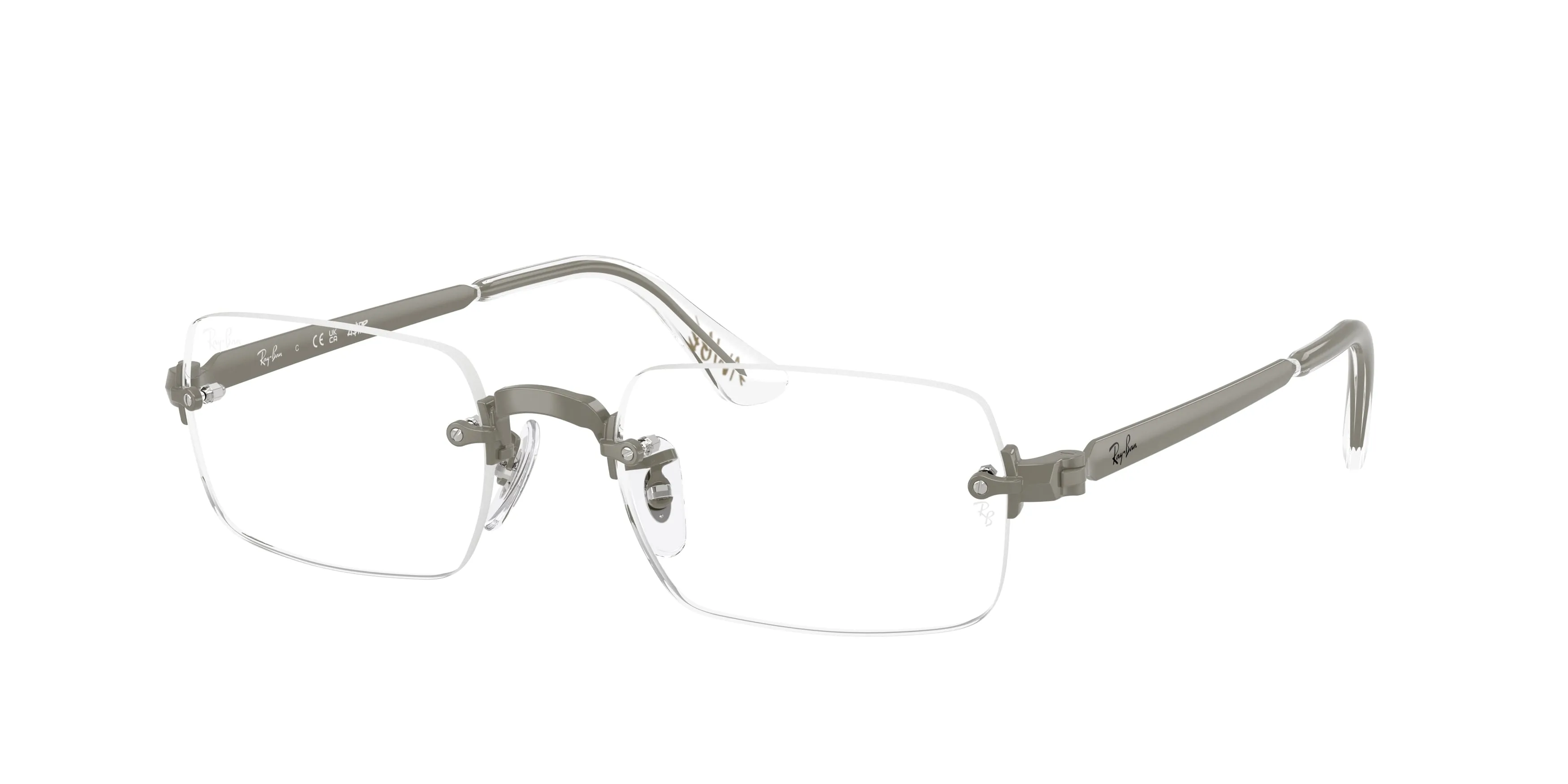 Ray - Ban RX3928V 3201 Montature da vista Metallo Grigio Trasparente Squadrata Normale - immagine 1