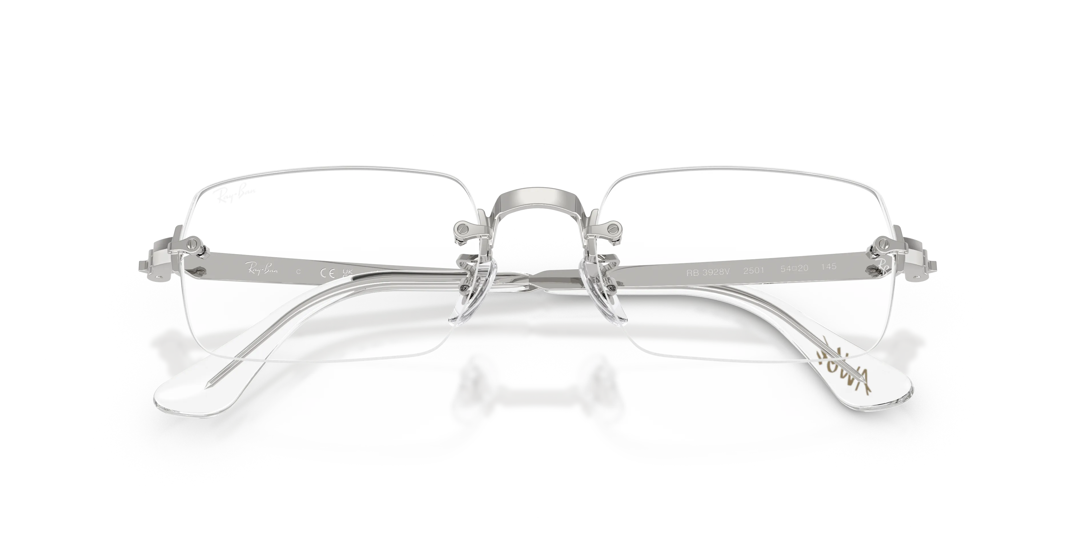 Ray - Ban RX3928V 2501 Montature da vista Metallo Argento Trasparente Squadrata Normale - immagine 2