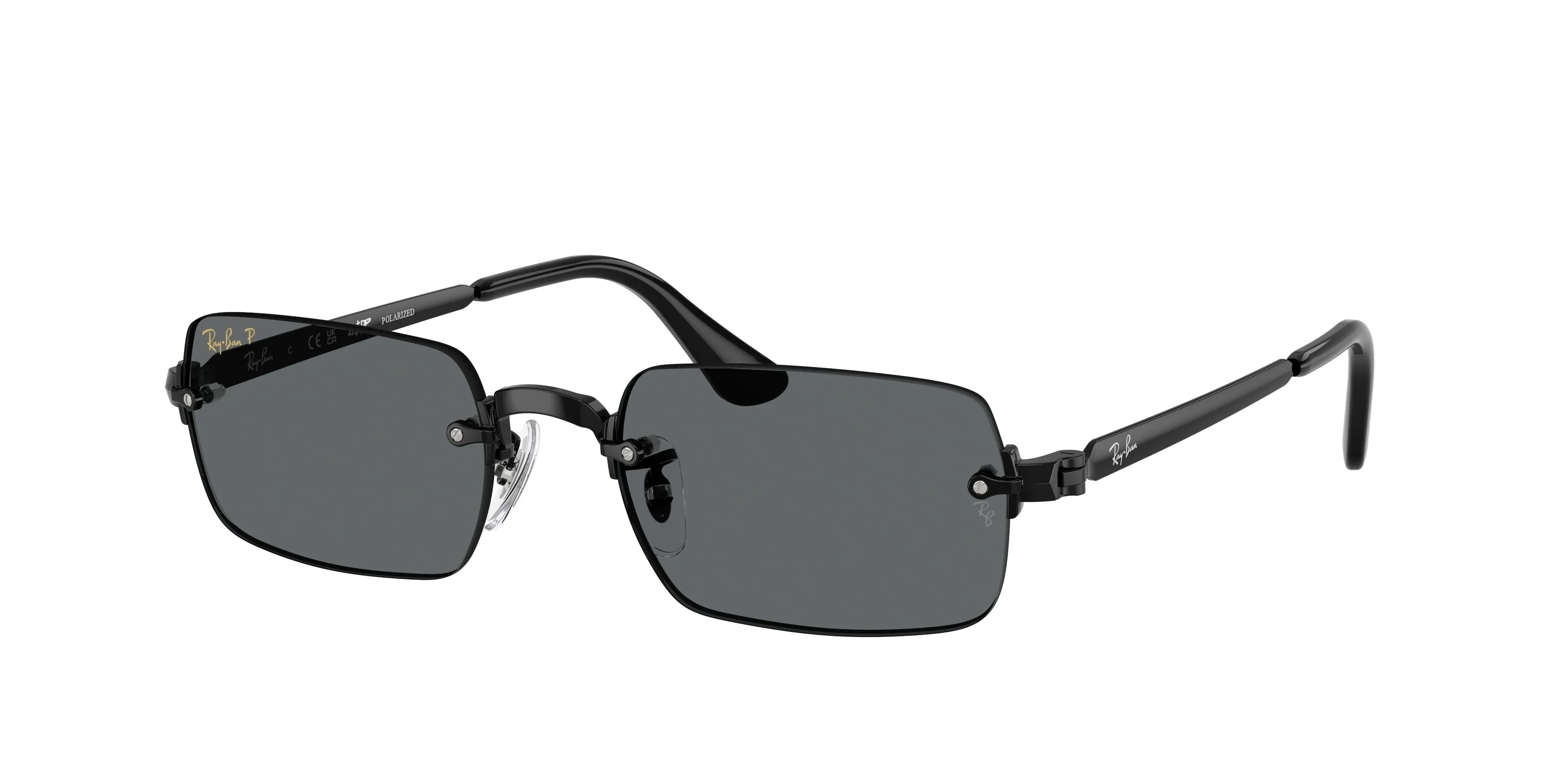 Ray - Ban A$AP Rocky RB3928 002/81 Occhiali da sole Metallo Nero Grigio Rotonda Polarizzata - immagine 1