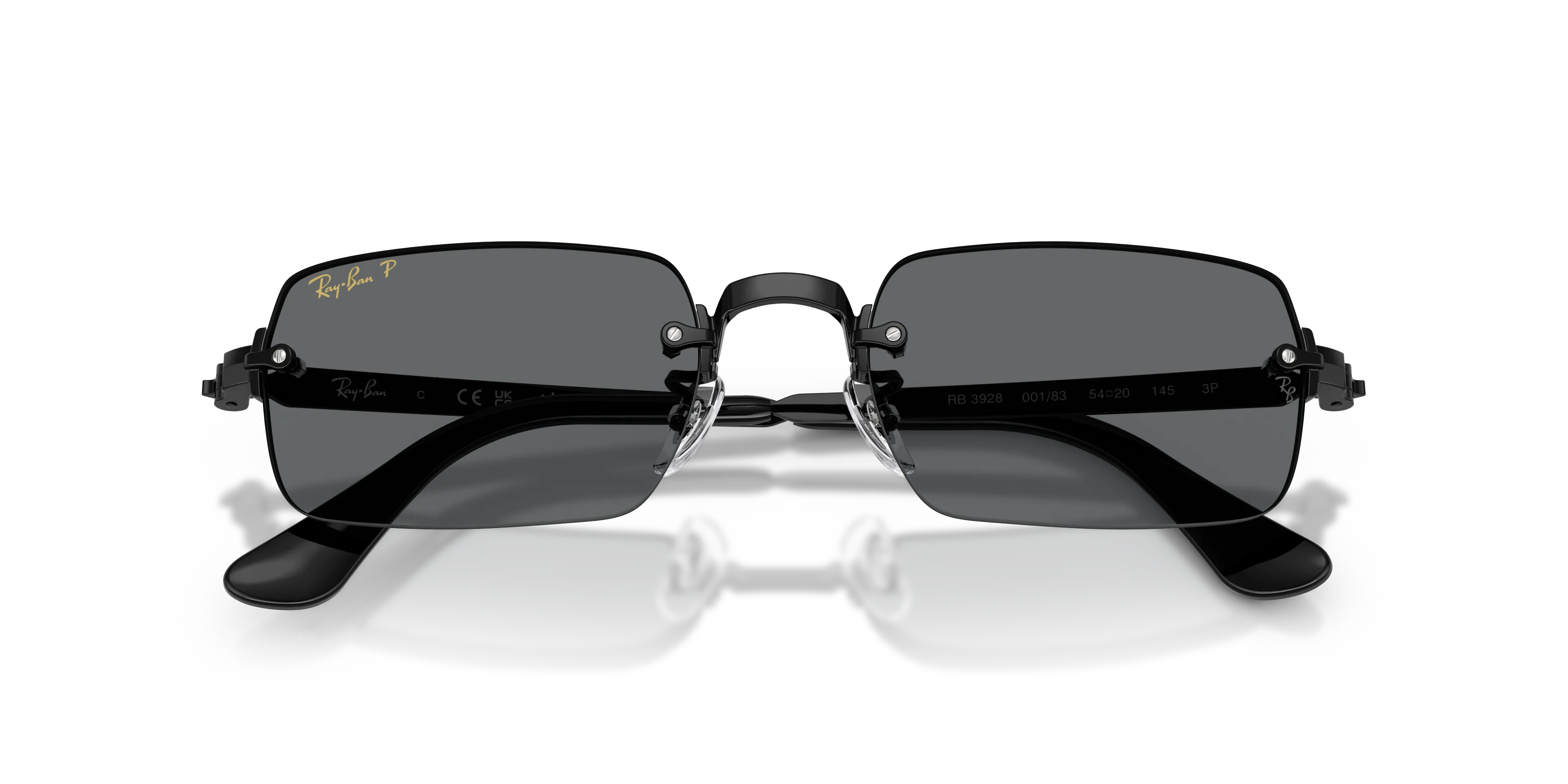 Ray - Ban A$AP Rocky RB3928 002/81 Occhiali da sole Metallo Nero Grigio Rotonda Polarizzata - immagine 2