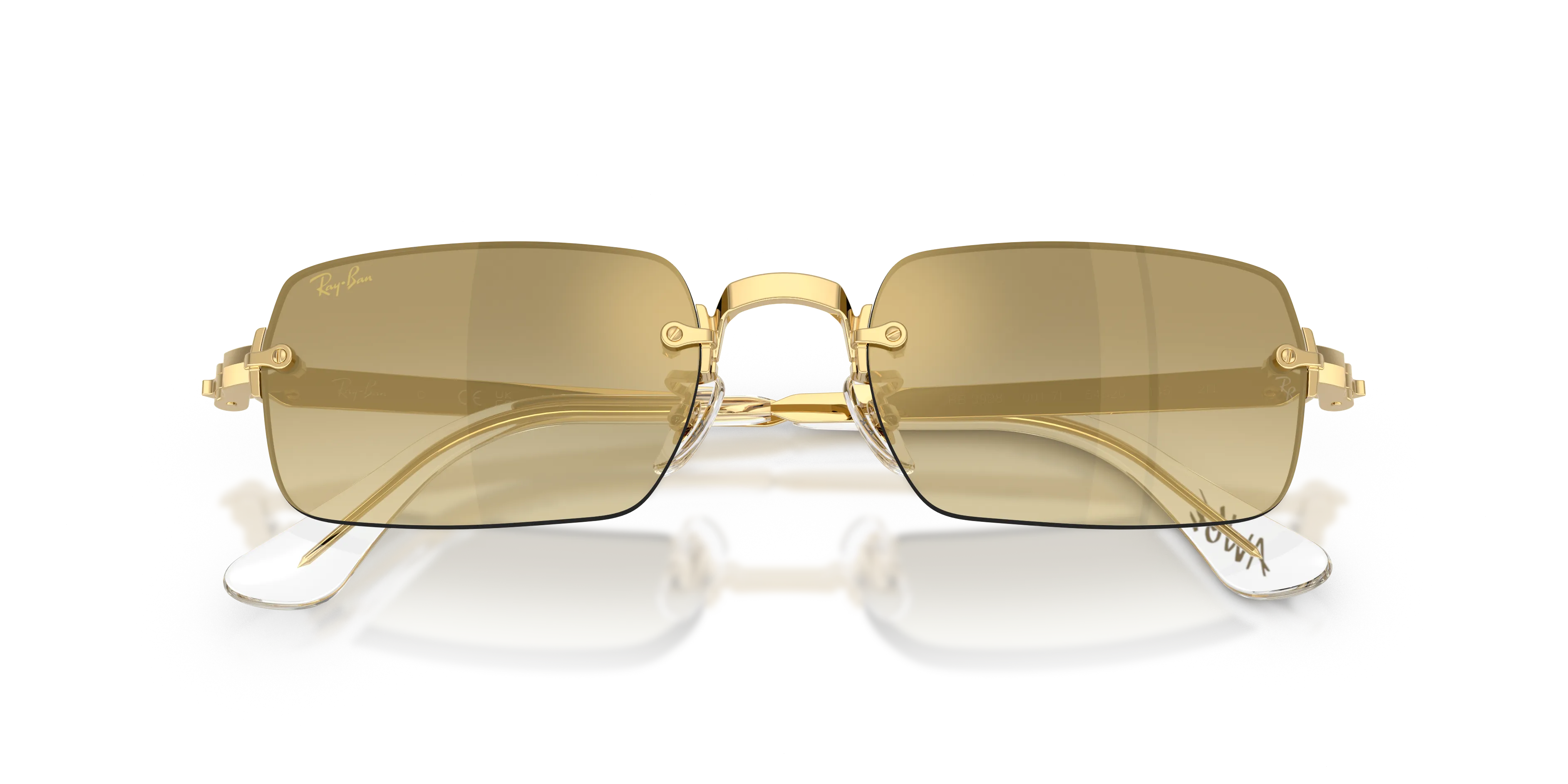 Ray - Ban A$AP Rocky RB3928 001/7I Occhiali da sole Metallo Oro Marrone Rotonda Normale Sfumato - immagine 2
