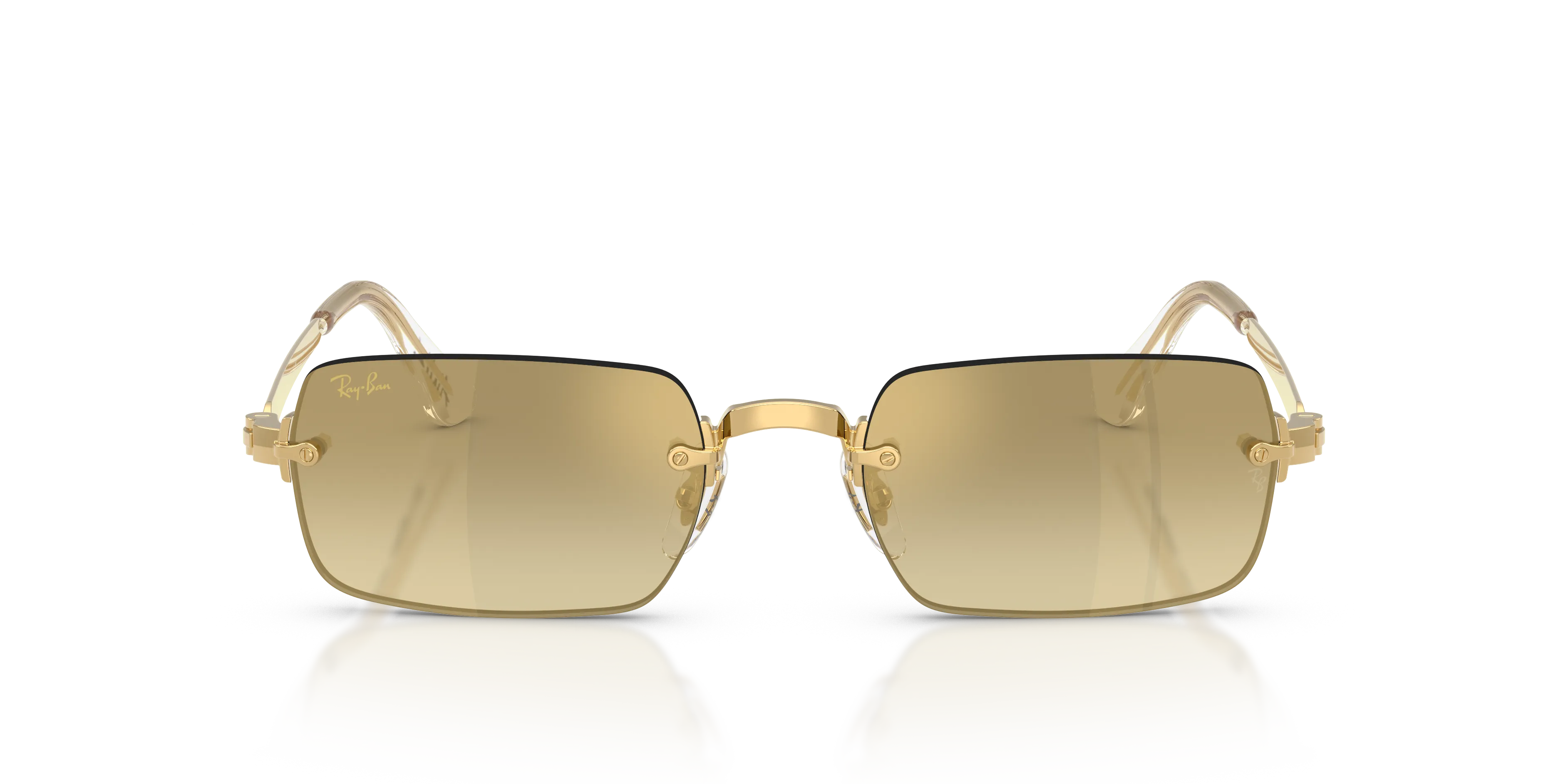 Ray - Ban A$AP Rocky RB3928 001/7I Occhiali da sole Metallo Oro Marrone Rotonda Normale Sfumato - immagine 3