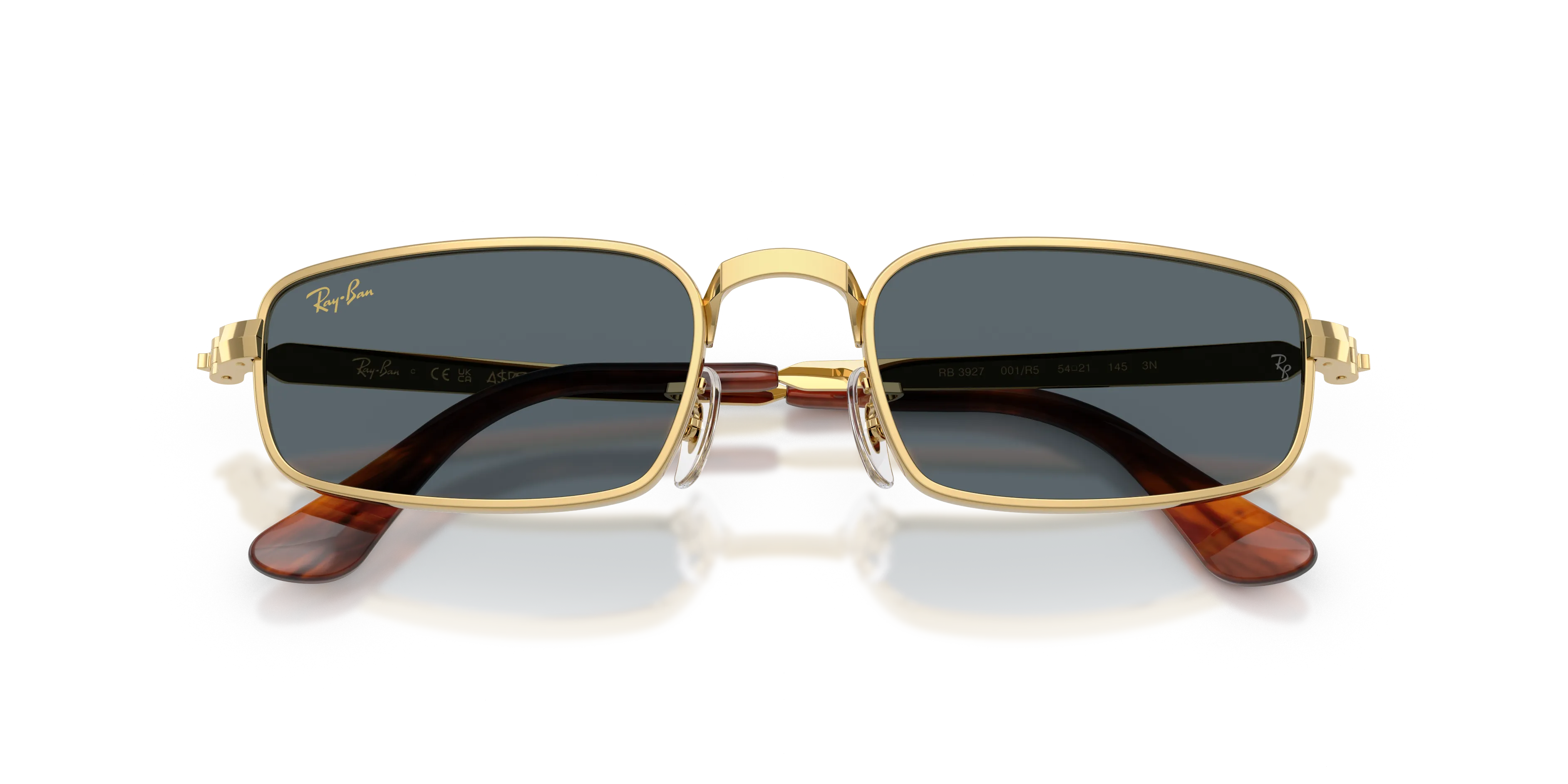 Ray - Ban A$AP Rocky RB3927 001/R5 Occhiali da sole Metallo Oro Blu Pillow Normale - immagine 2