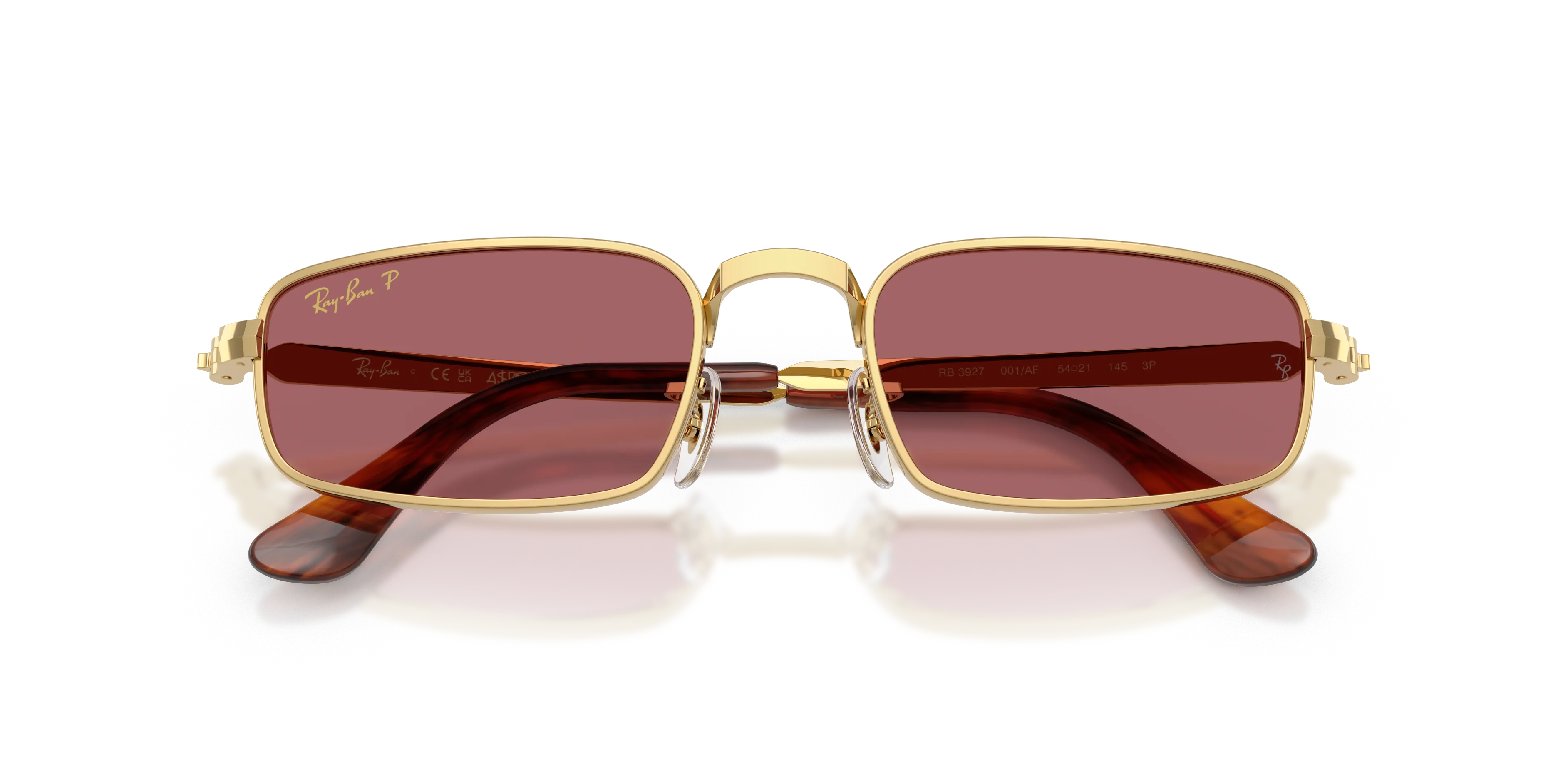 Ray - Ban A$AP Rocky RB3927 001/AF Occhiali da sole Metallo Oro Viola Pillow Polarizzata - immagine 2