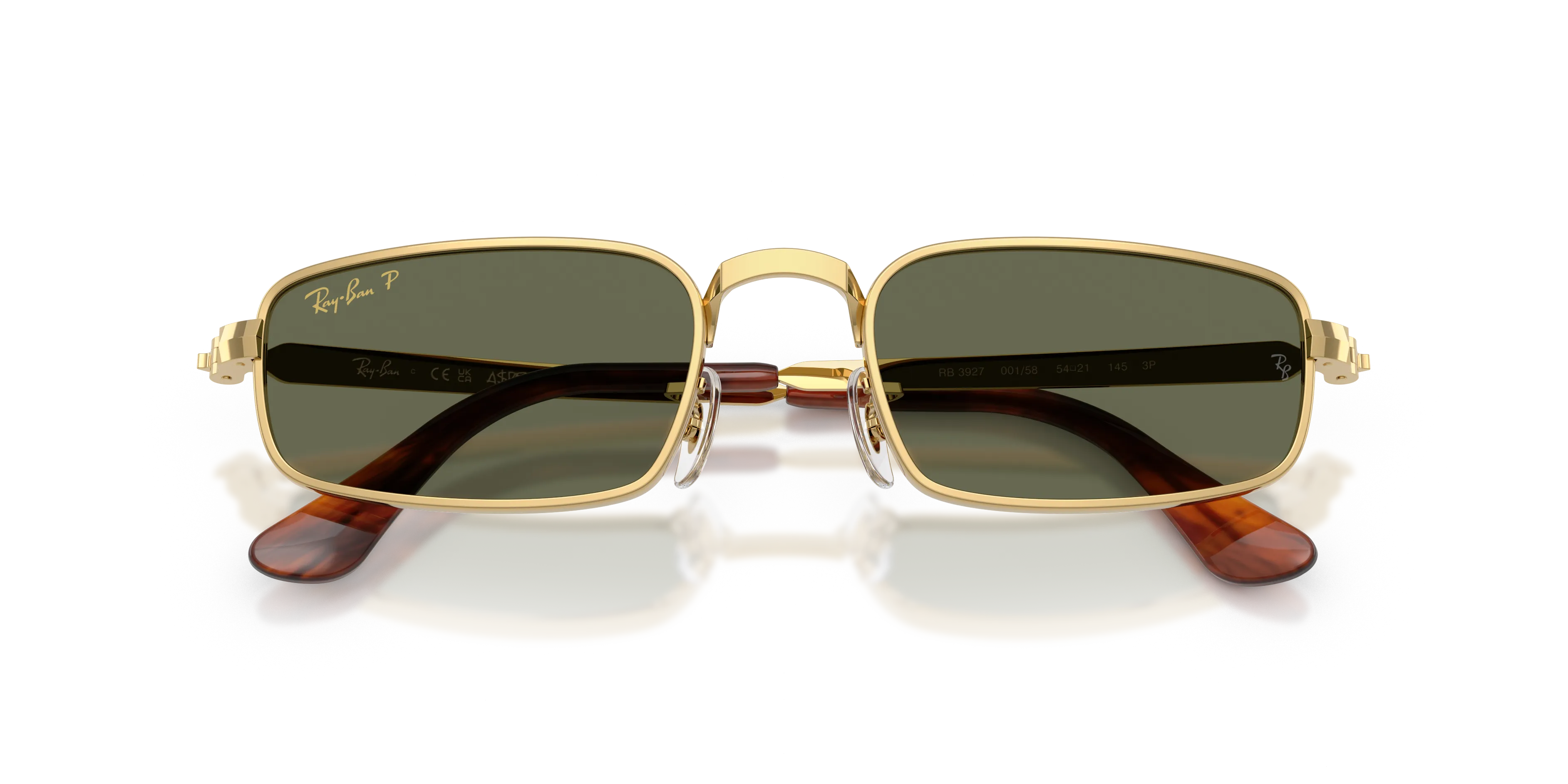 Ray - Ban A$AP Rocky RB3927 001/58 Occhiali da sole Metallo Oro Verde Pillow Polarizzata - immagine 2