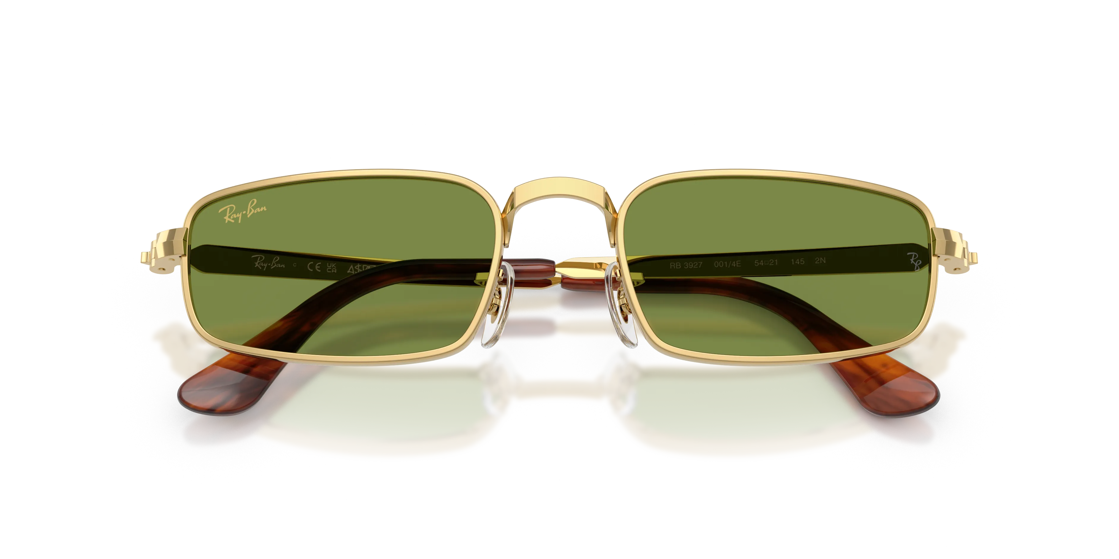 Ray - Ban A$AP Rocky RB3927 001/4E Occhiali da sole Metallo Oro Verde Pillow Normale - immagine 2