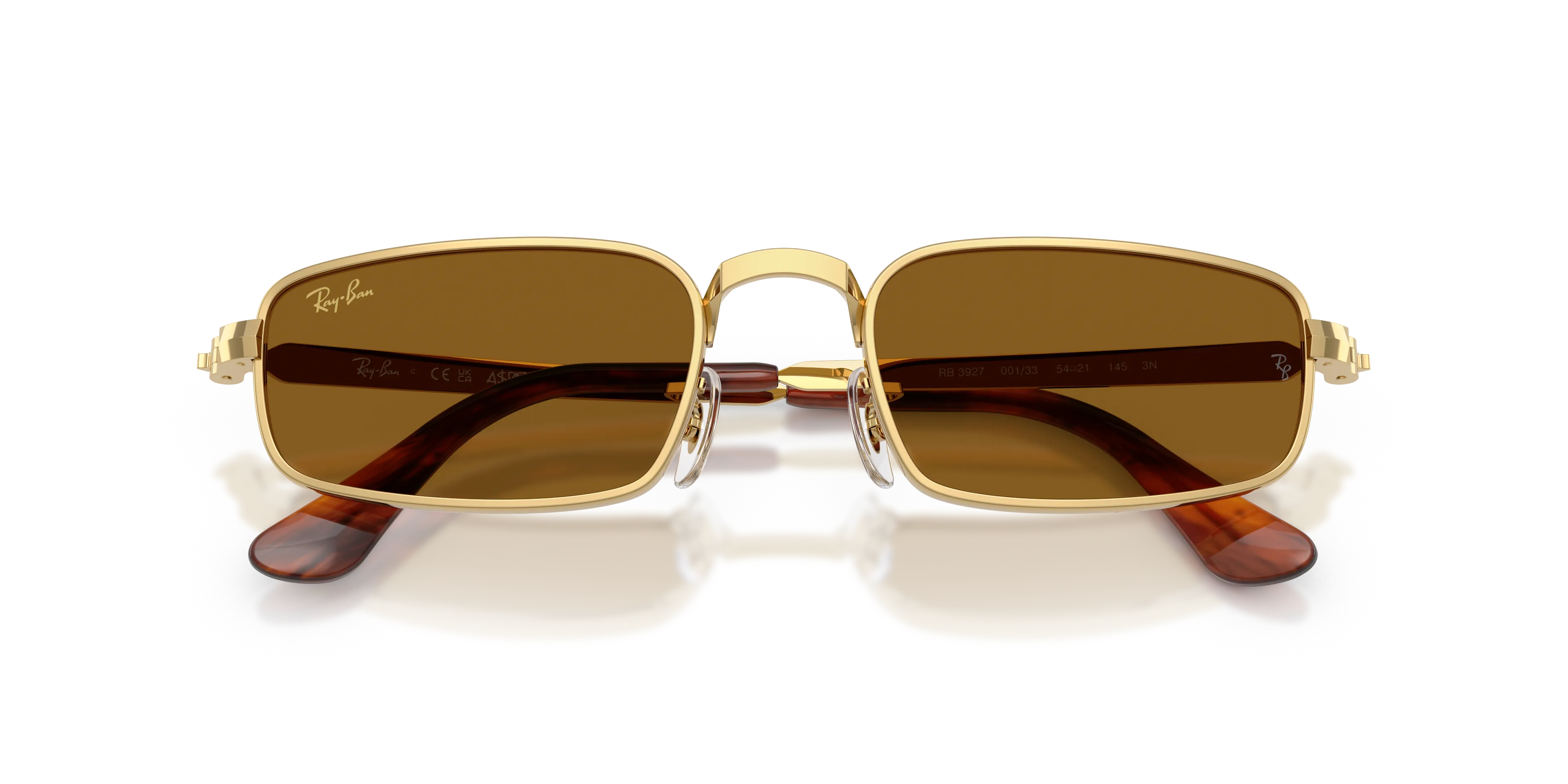 Ray - Ban A$AP Rocky RB3927 001/33 Occhiali da sole Metallo Oro Marrone Pillow Normale - immagine 2