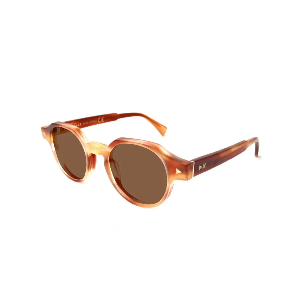 XLAB Sifno Occhiali da sole Acetato Miele Verde G15 Rotonda Polarizzata - immagine 1