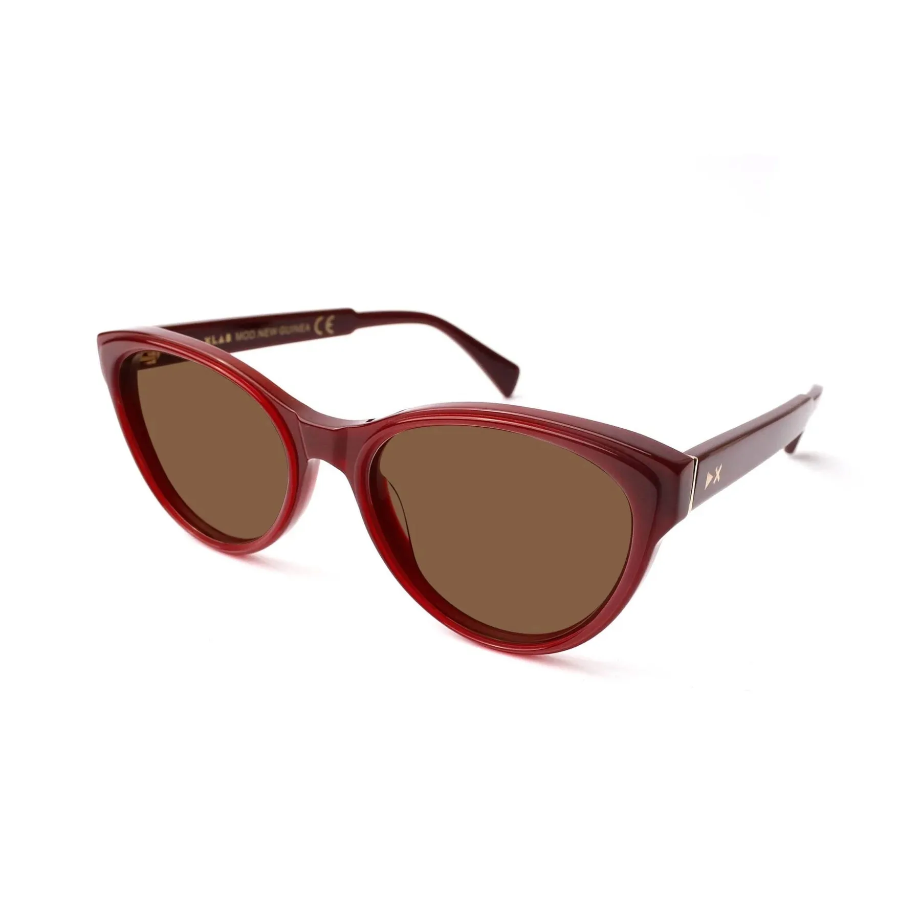 XLAB New guinea Occhiali da sole Acetato Bordeaux Marrone Cat Eye Polarizzata - immagine 1