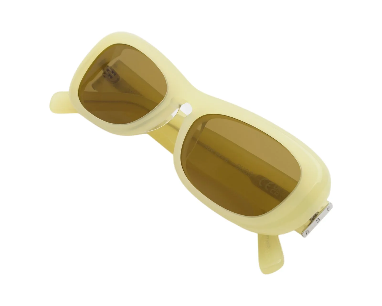 Retrosuperfuture 6DM SUGO CANARINO Occhiali da sole Acetato Giallo Marrone Squadrata Normale - immagine 3