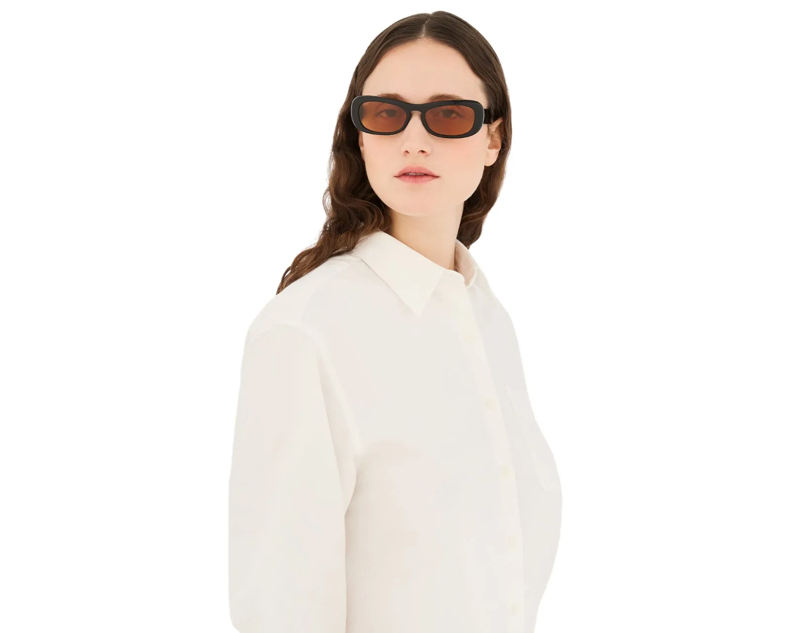 Retrosuperfuture PJV SUGO REFINED Occhiali da sole Acetato Nero Arancione Squadrata Normale - immagine 4