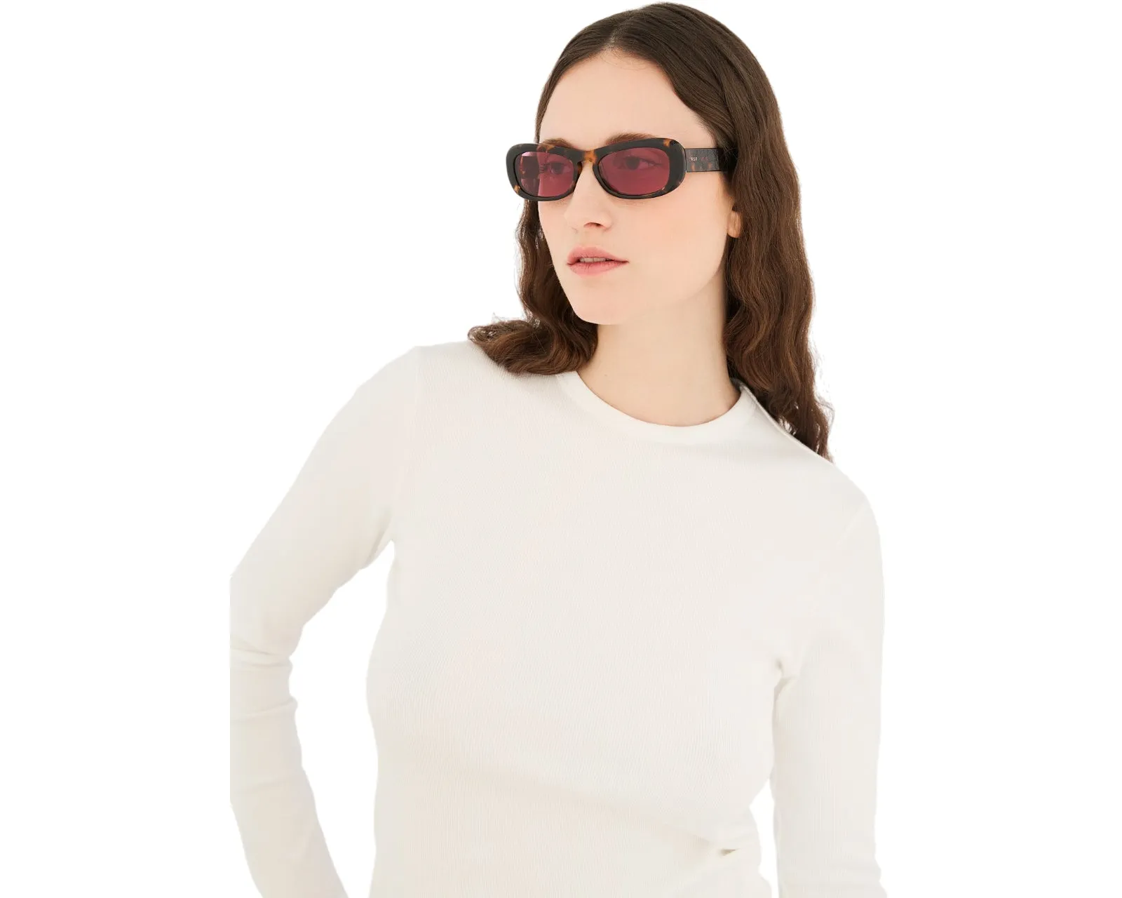 Retrosuperfuture FXO SUGO BURNT HAVANA Occhiali da sole Acetato Havana Rosa Squadrata Normale - immagine 4