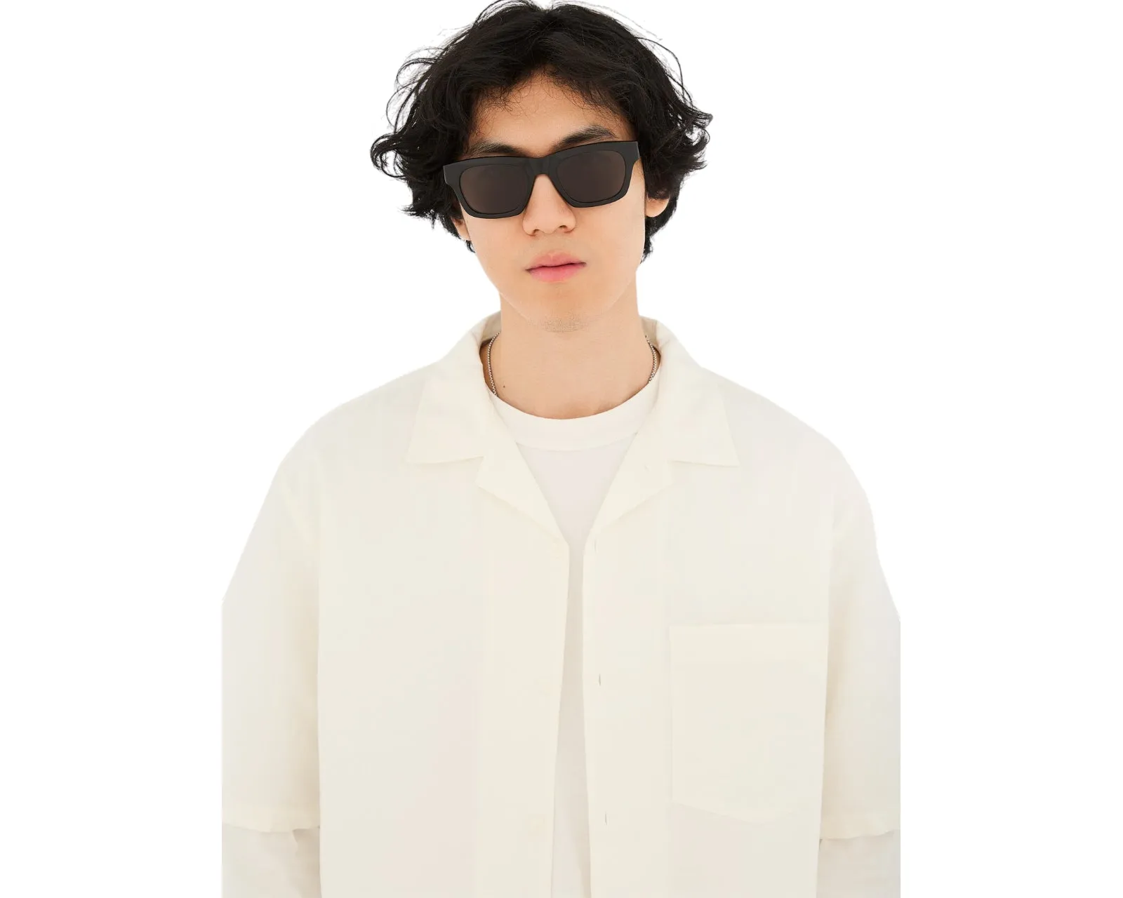 Retrosuperfuture NS9 SINTESI BLACK Occhiali da sole Acetato Nero Nero Squadrata Normale - immagine 4