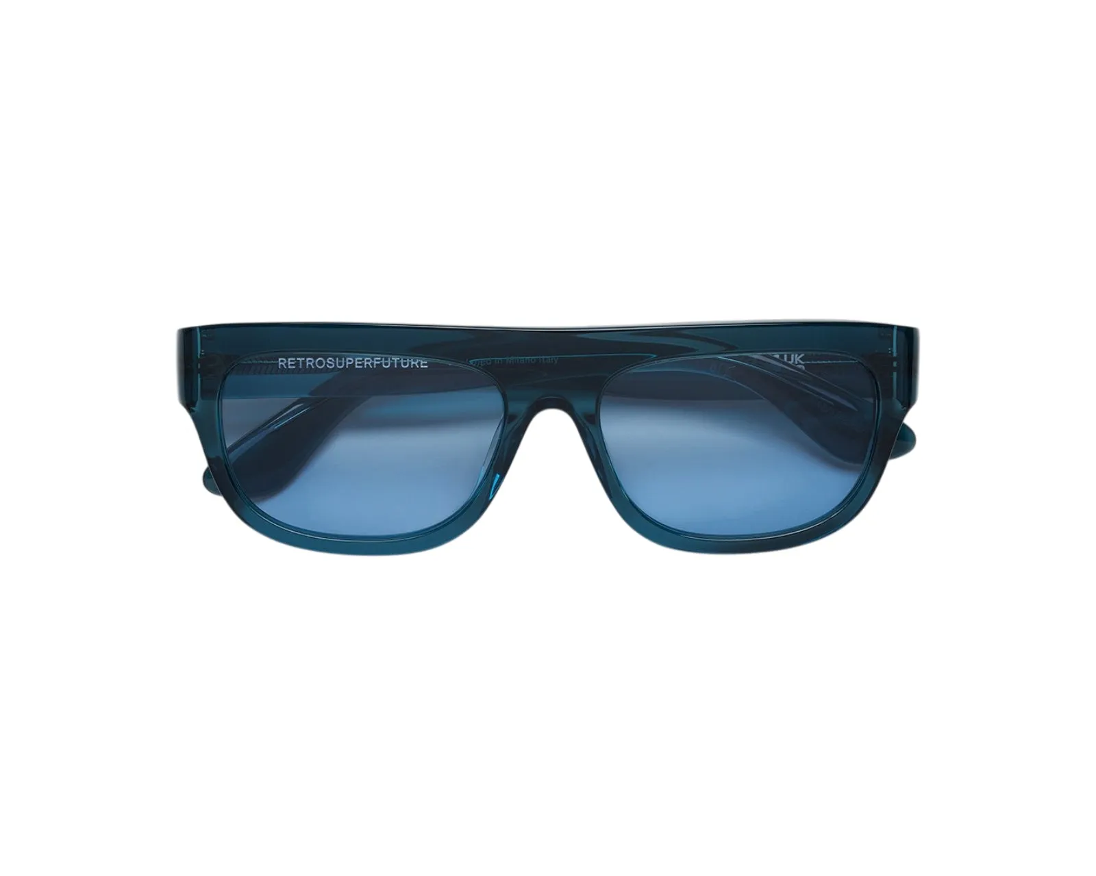 Retrosuperfuture N45 SERIOSO TEAL Occhiali da sole Acetato Blu Azzurro Geometrica Normale - immagine 2