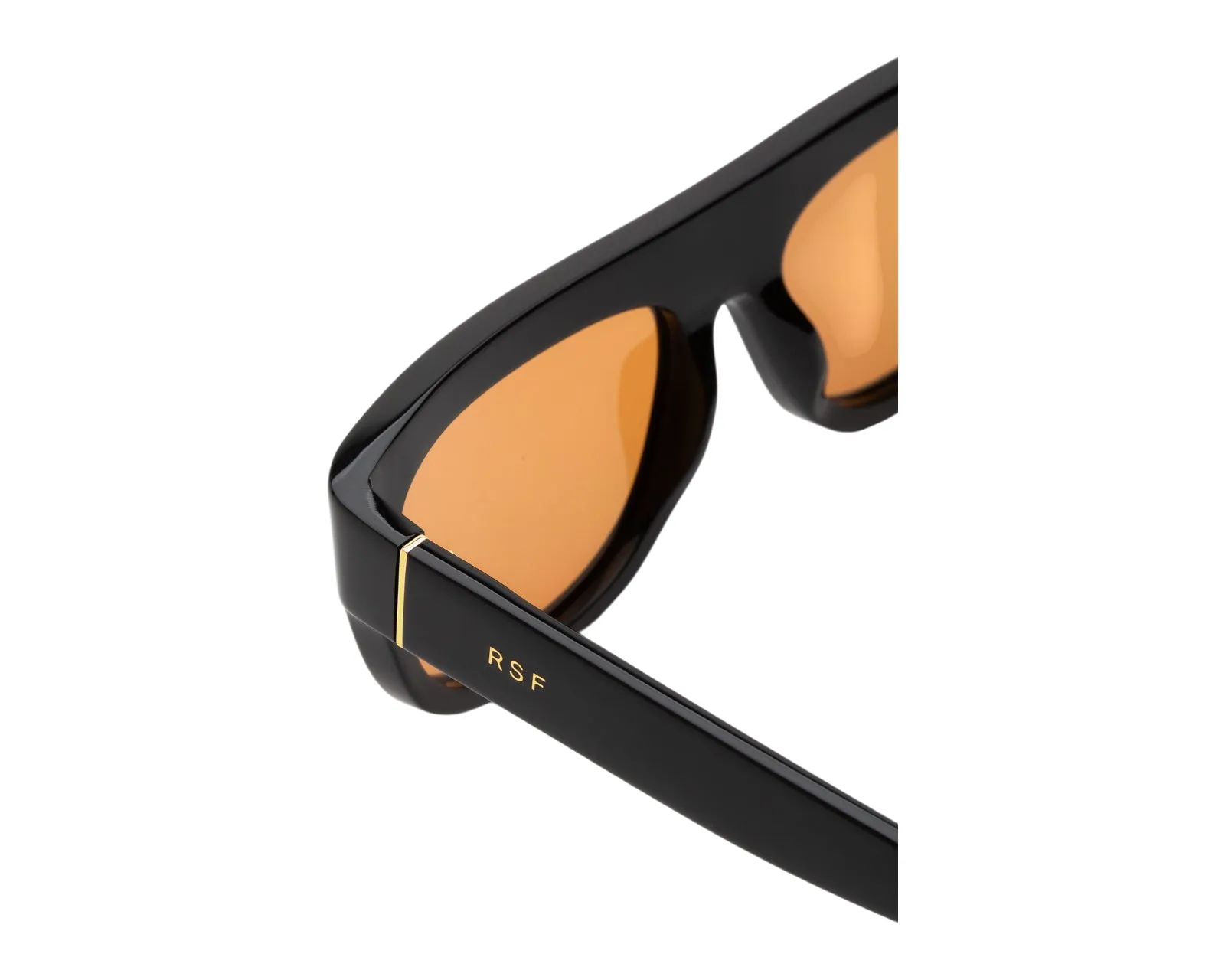 Retrosuperfuture ZXO SERIOSO REFINED Occhiali da sole Acetato Nero Arancione Geometrica Normale - immagine 3