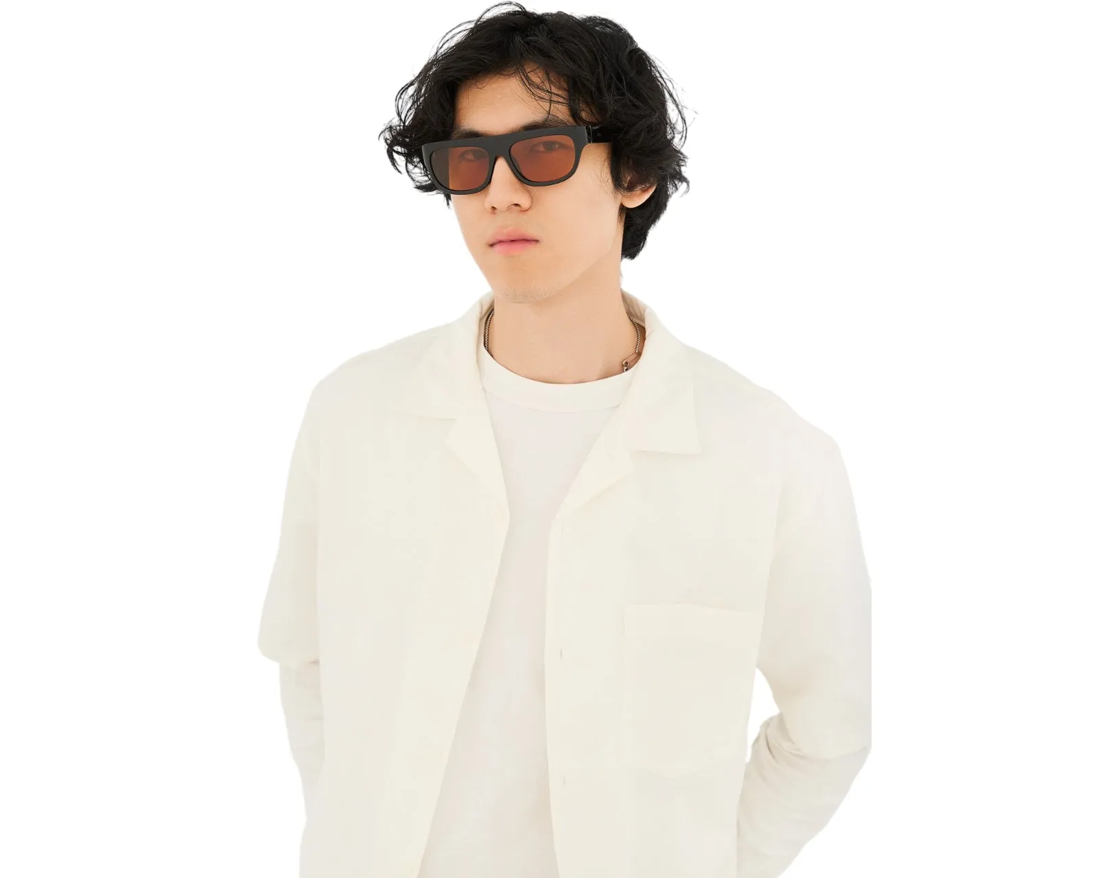 Retrosuperfuture ZXO SERIOSO REFINED Occhiali da sole Acetato Nero Arancione Geometrica Normale - immagine 4
