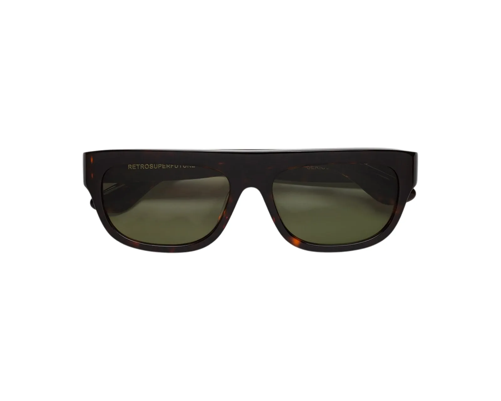 Retrosuperfuture 5G5 SERIOSO HAVANA Occhiali da sole Acetato Havana Verde Geometrica Normale - immagine 2