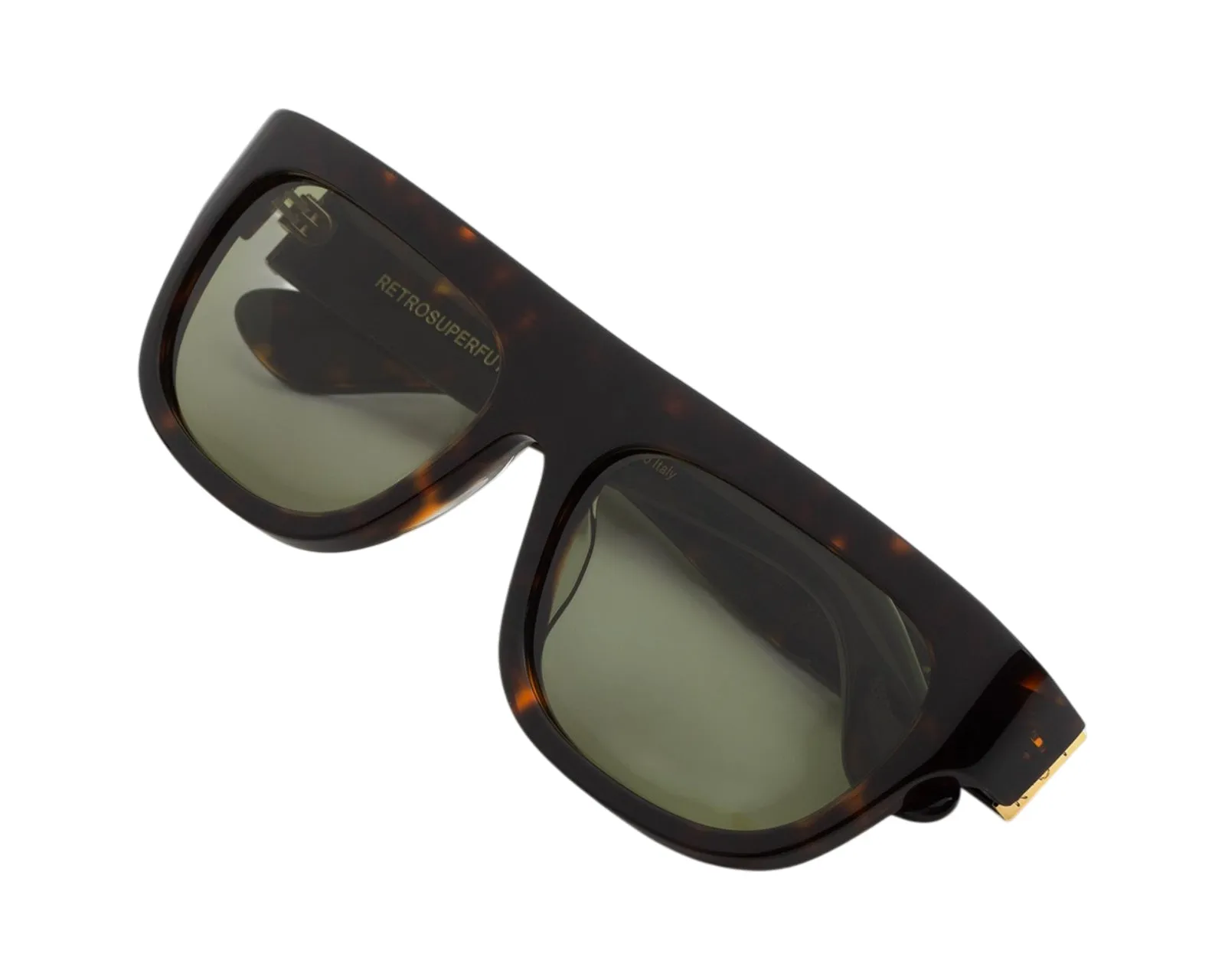 Retrosuperfuture 5G5 SERIOSO HAVANA Occhiali da sole Acetato Havana Verde Geometrica Normale - immagine 3