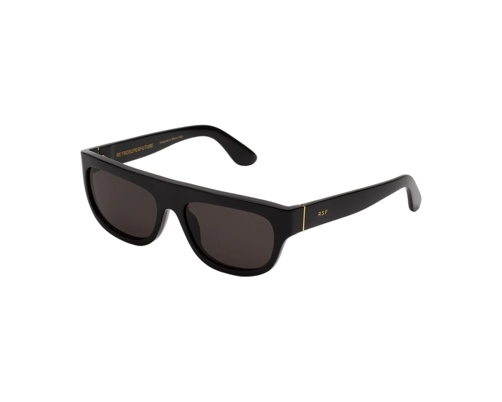 Retrosuperfuture P7D SERIOSO BLACK Occhiali da sole Acetato Nero Nero Geometrica Normale - immagine 1