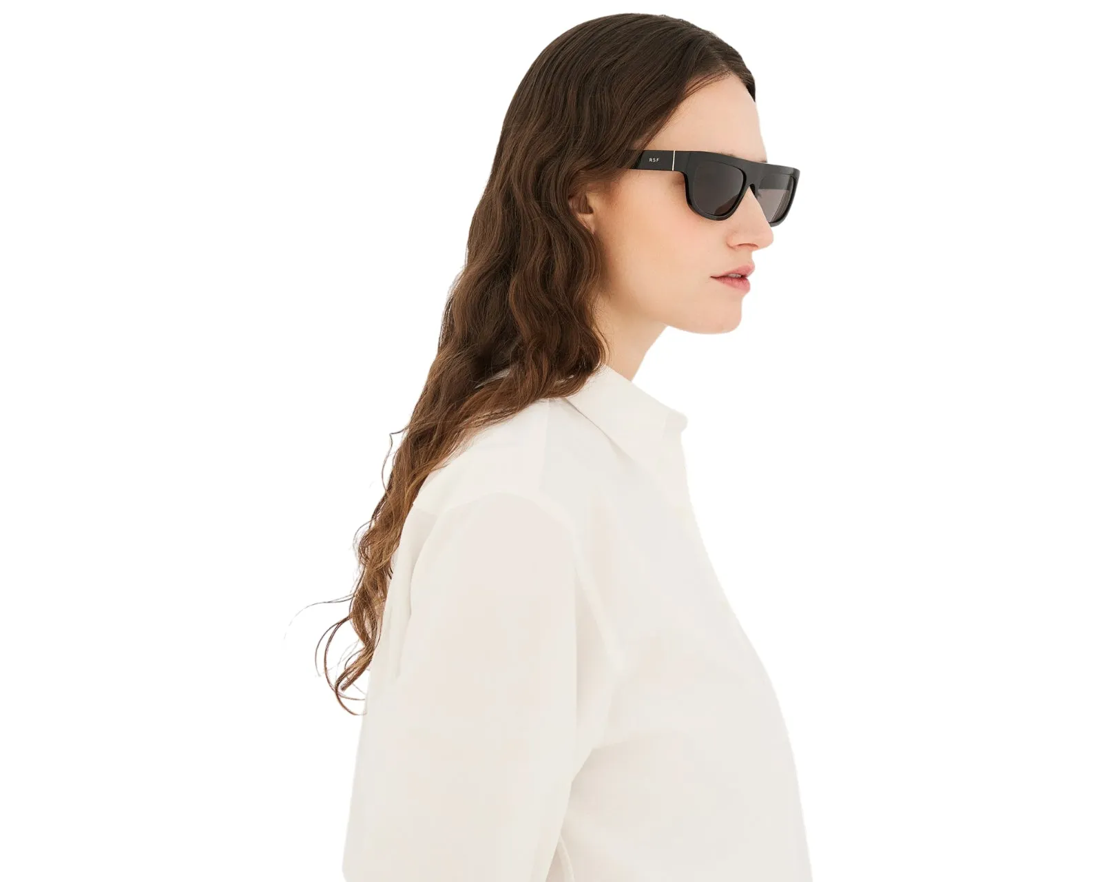 Retrosuperfuture P7D SERIOSO BLACK Occhiali da sole Acetato Nero Nero Geometrica Normale - immagine 4
