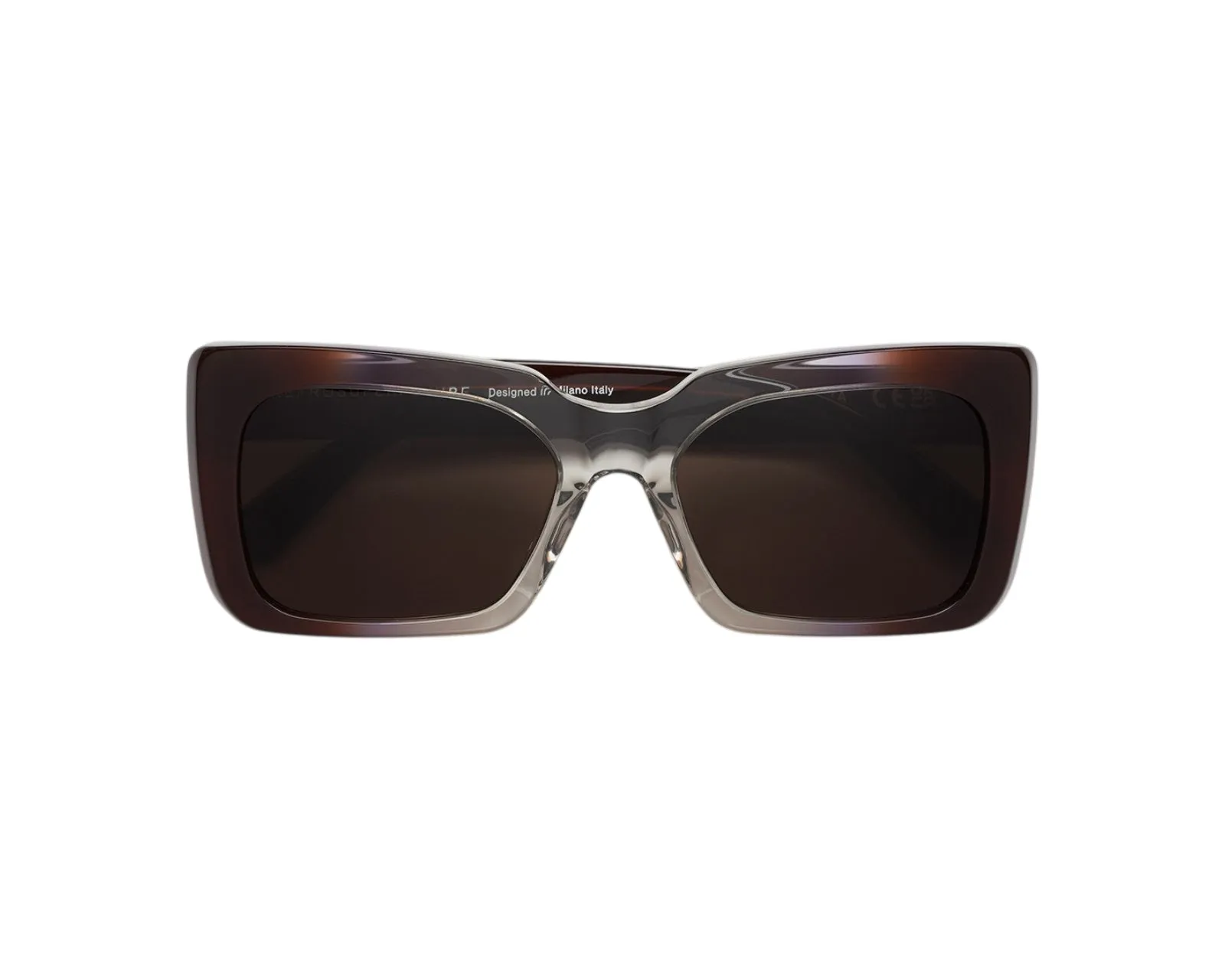 Retrosuperfuture DRW SENTA SIDE FADE Occhiali da sole Acetato Marrone Marrone Squadrata Normale - immagine 2