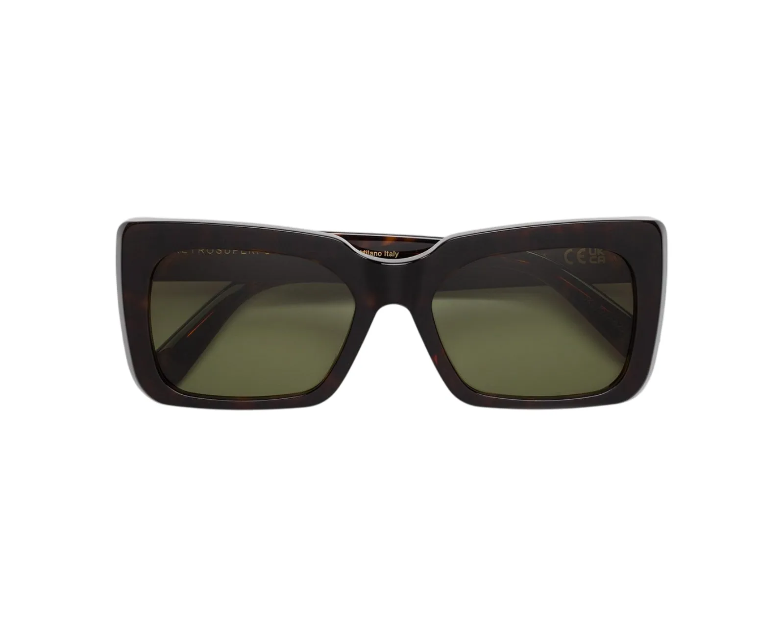 Retrosuperfuture IK1 SENTA HAVANA Occhiali da sole Acetato Havana Verde Squadrata Normale - immagine 2
