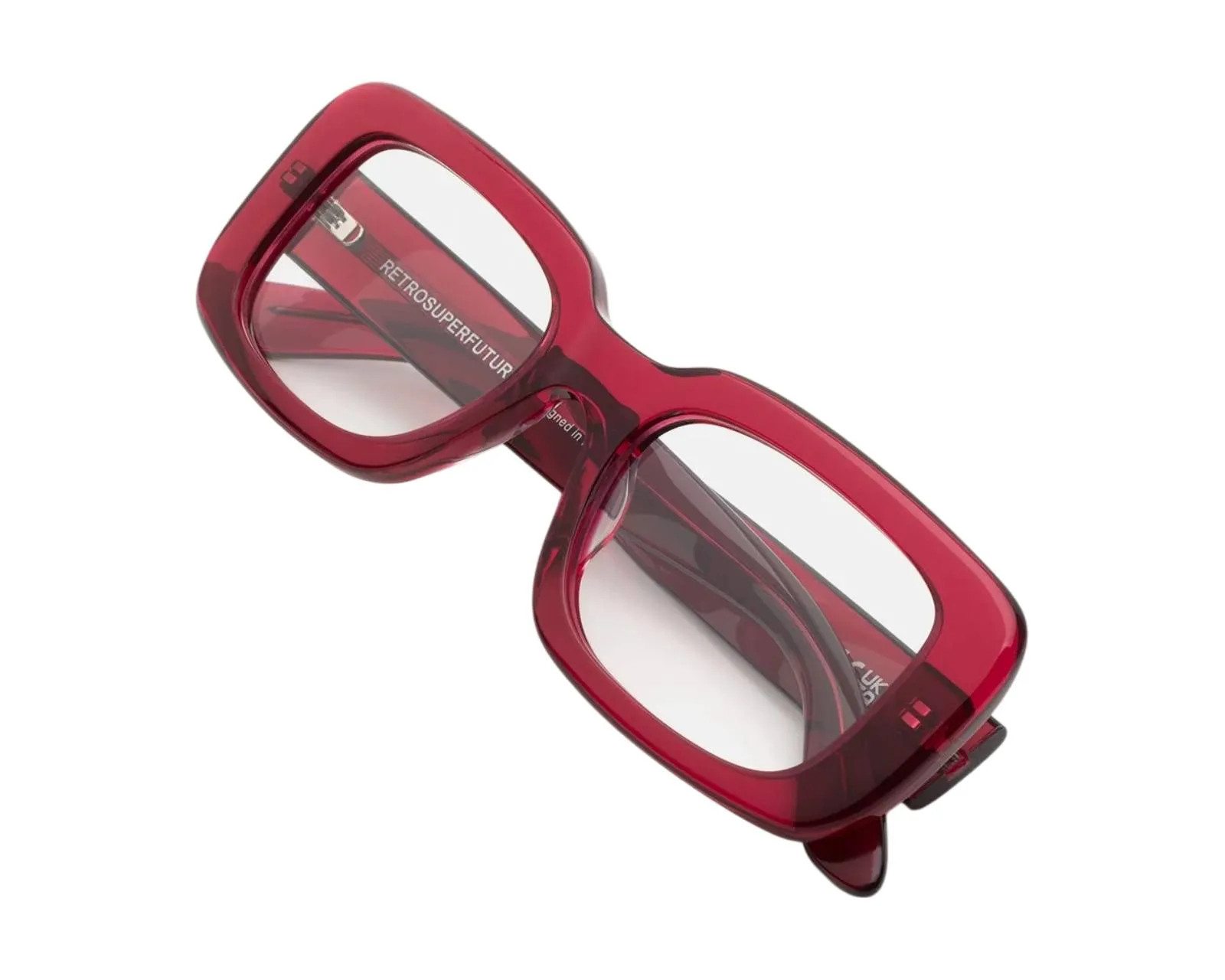 Retrosuperfuture ARX NUMERO 148 BORDEAUX Montature da vista Acetato Bordeaux Squadrata - immagine 3