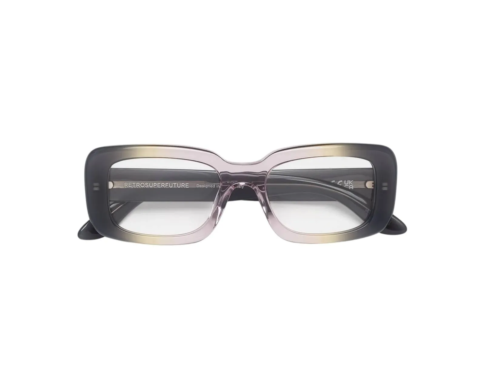 Retrosuperfuture I4V NUMERO 148 SIDE FADE Montature da vista Acetato Grigio Squadrata - immagine 2