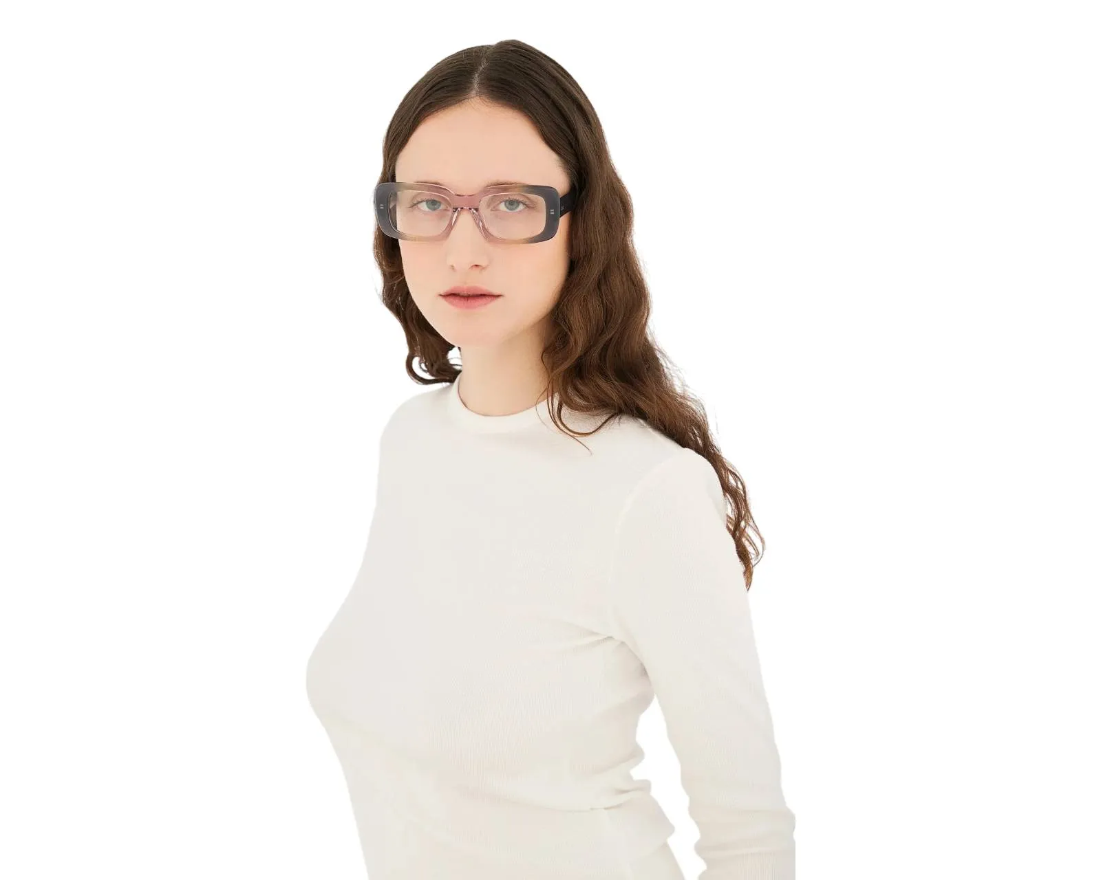 Retrosuperfuture I4V NUMERO 148 SIDE FADE Montature da vista Acetato Grigio Squadrata - immagine 3