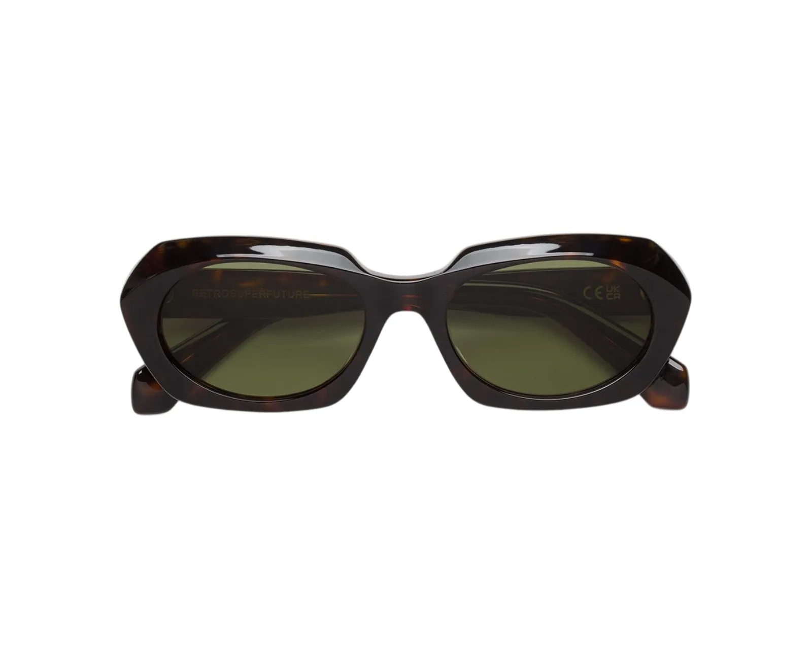 Retrosuperfuture HZV EPOCA 3627 Occhiali da sole Acetato Havana Verde Geometrica Normale - immagine 2