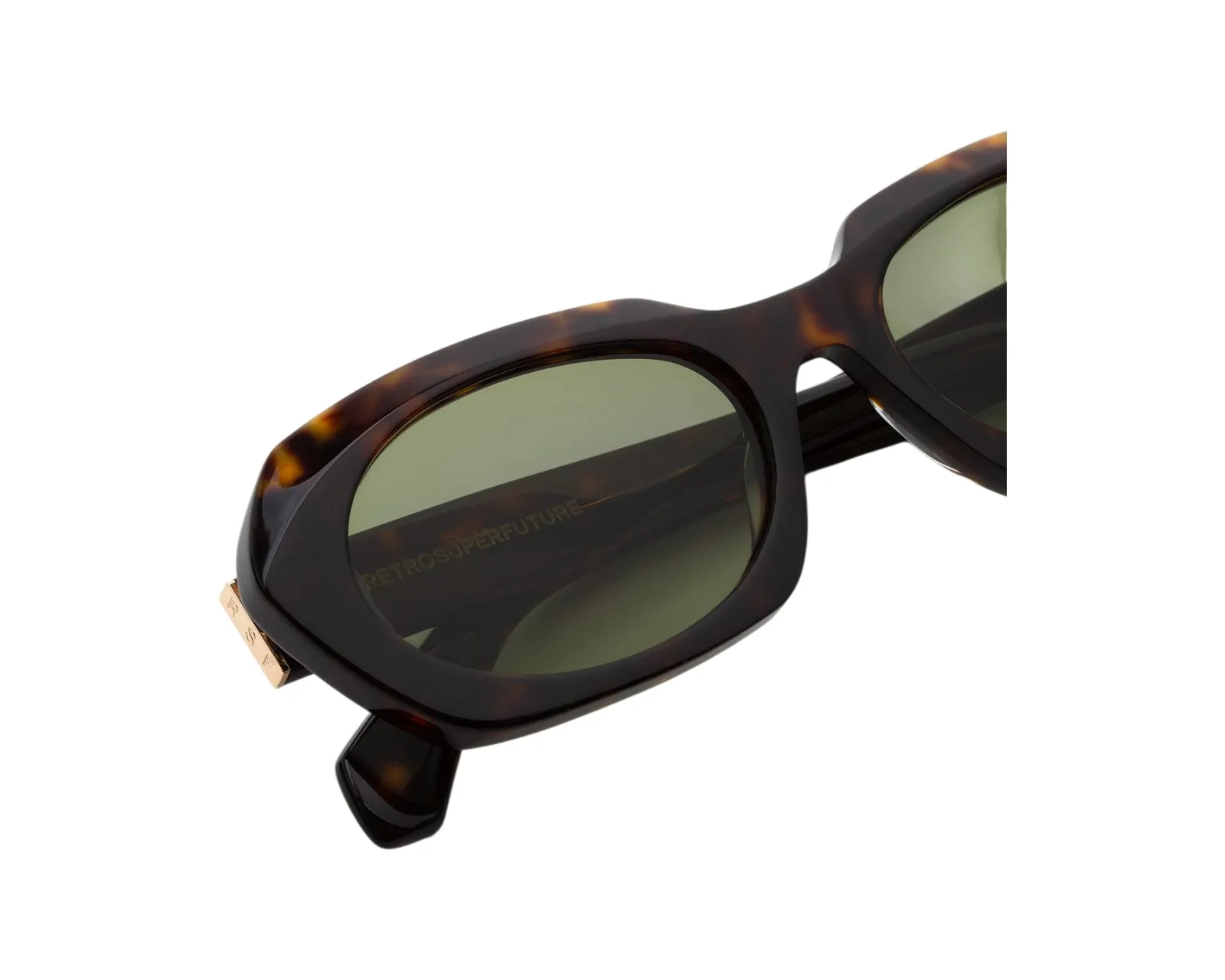 Retrosuperfuture HZV EPOCA 3627 Occhiali da sole Acetato Havana Verde Geometrica Normale - immagine 3