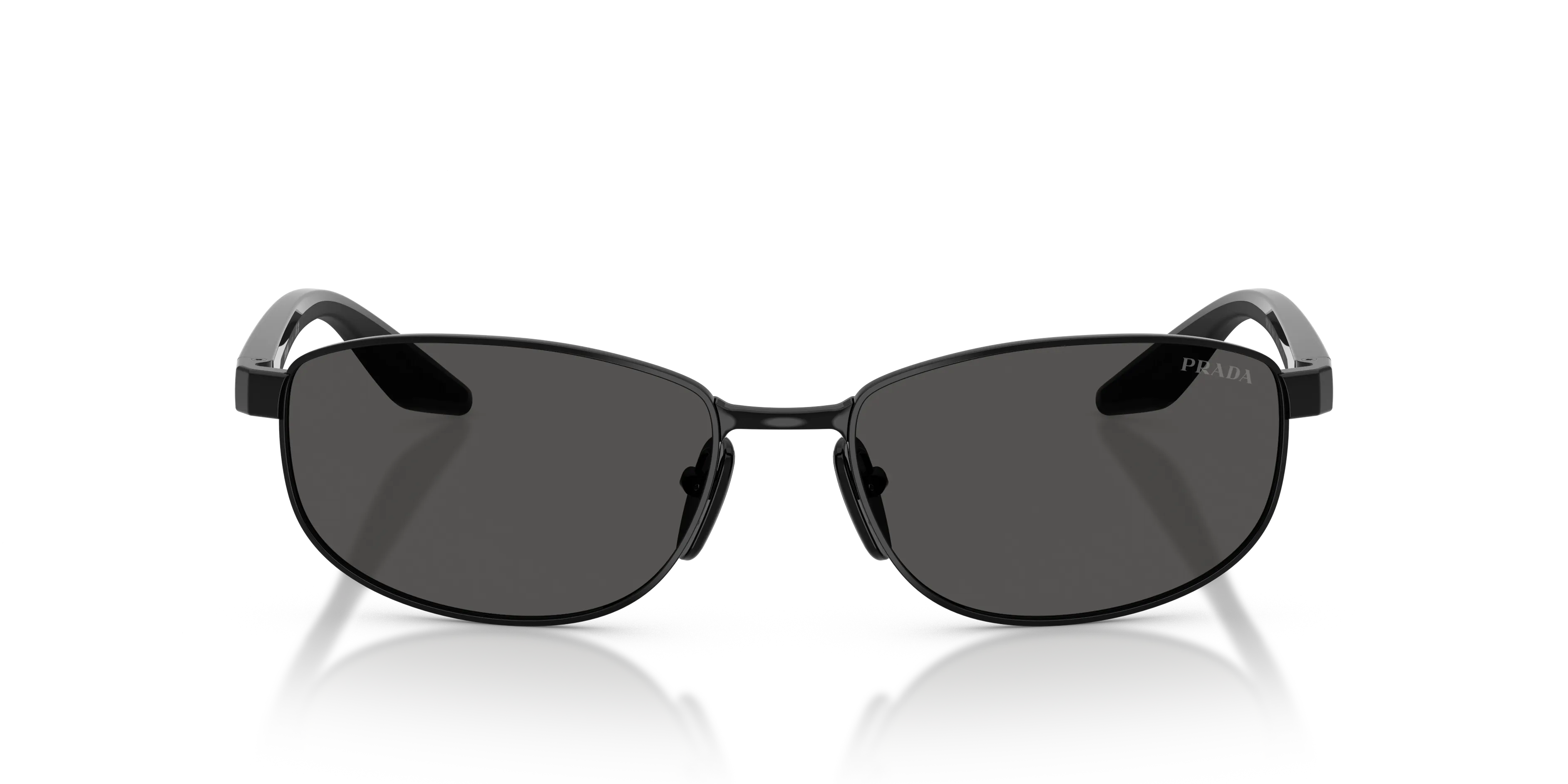 Prada Linea Rossa PS B53S 1AB08Z Occhiali da sole Metallo Nero Nero Rotonda Normale - immagine 3