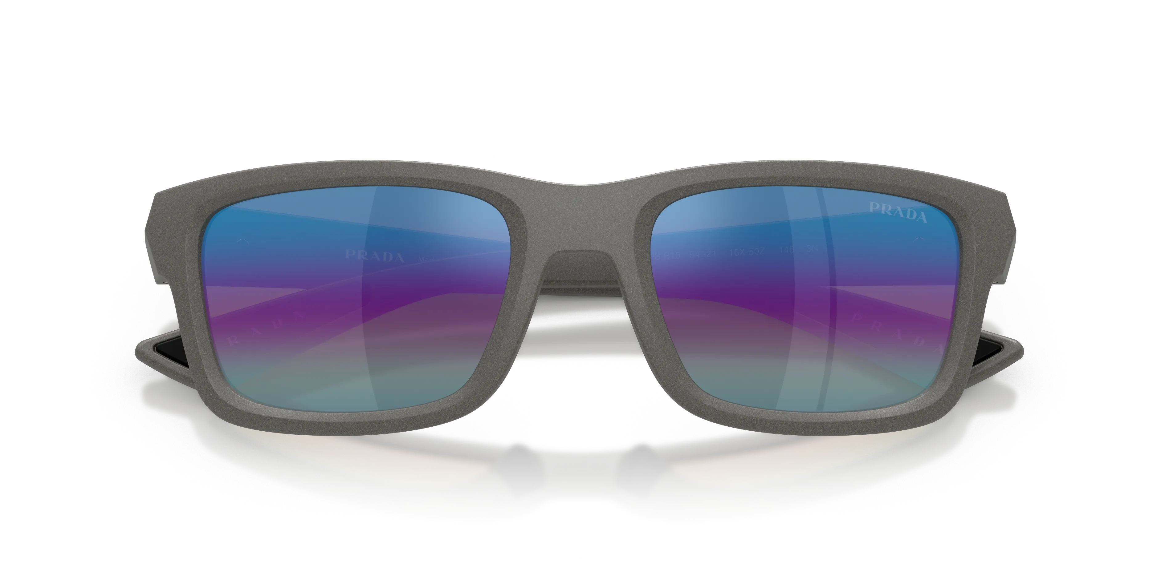 Prada Linea Rossa PS B10S 16X50Z Occhiali da sole Iniettato Argento Viola Geometrica Normale Sfumato - immagine 2