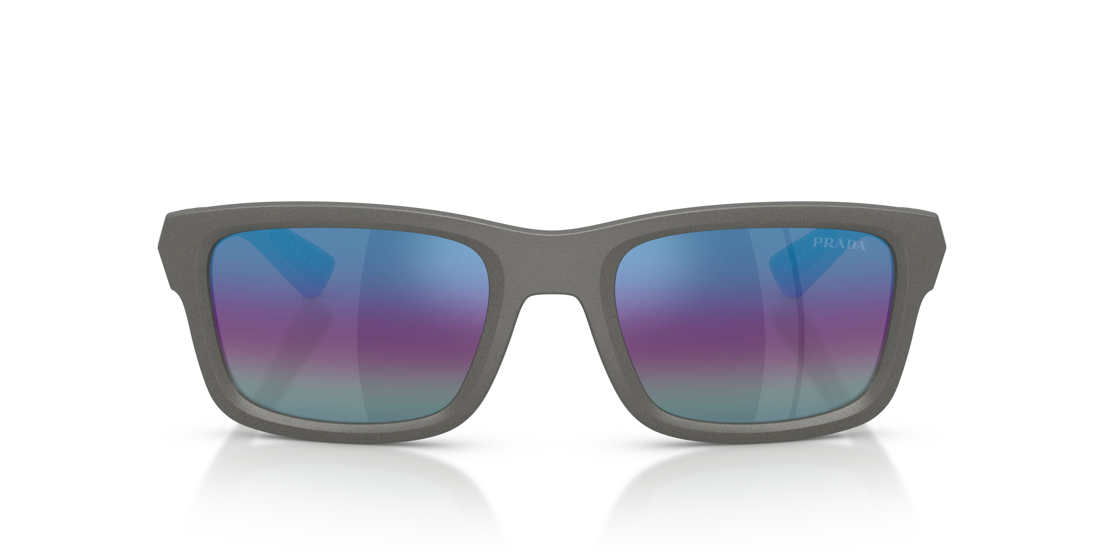Prada Linea Rossa PS B10S 16X50Z Occhiali da sole Iniettato Argento Viola Geometrica Normale Sfumato - immagine 3