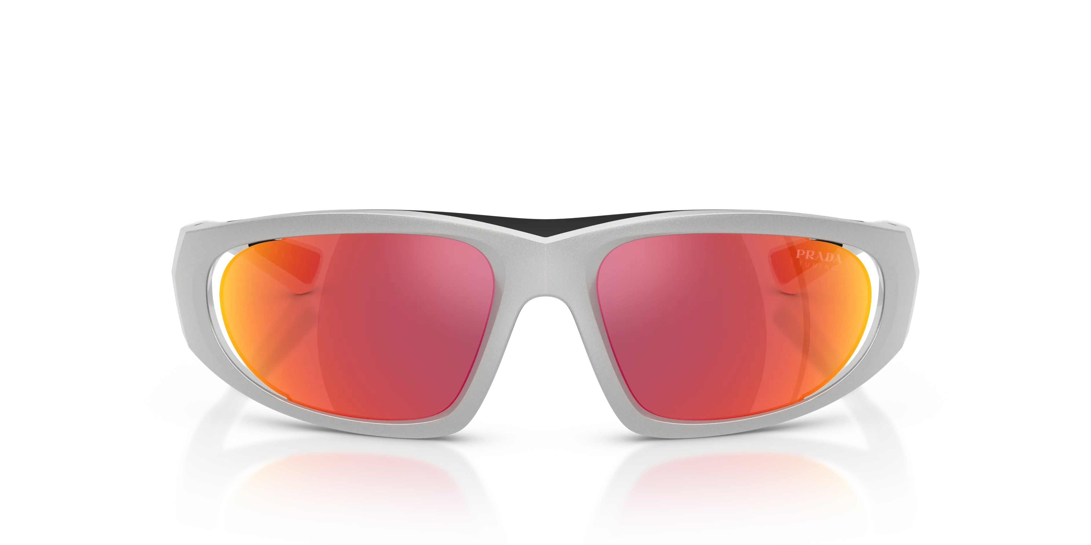 Prada Linea Rossa PS B03S 14Z04U Occhiali da sole Iniettato Grigio [""] Geometrica Normale Specchiato - immagine 3