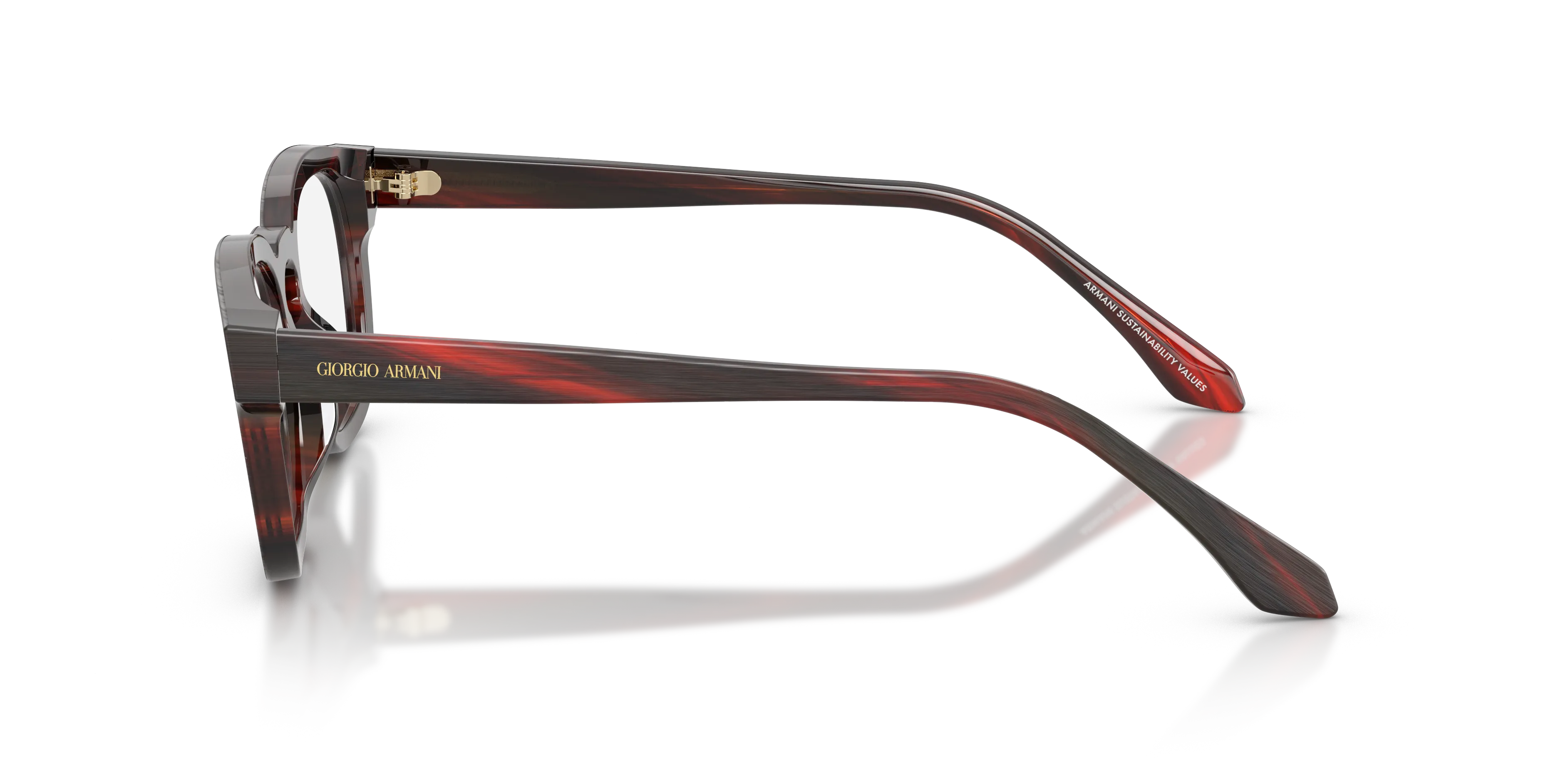 Giorgio Armani AR7291U 6392 Montature da vista Acetato Rosso Trasparente Pillow Normale - immagine 4