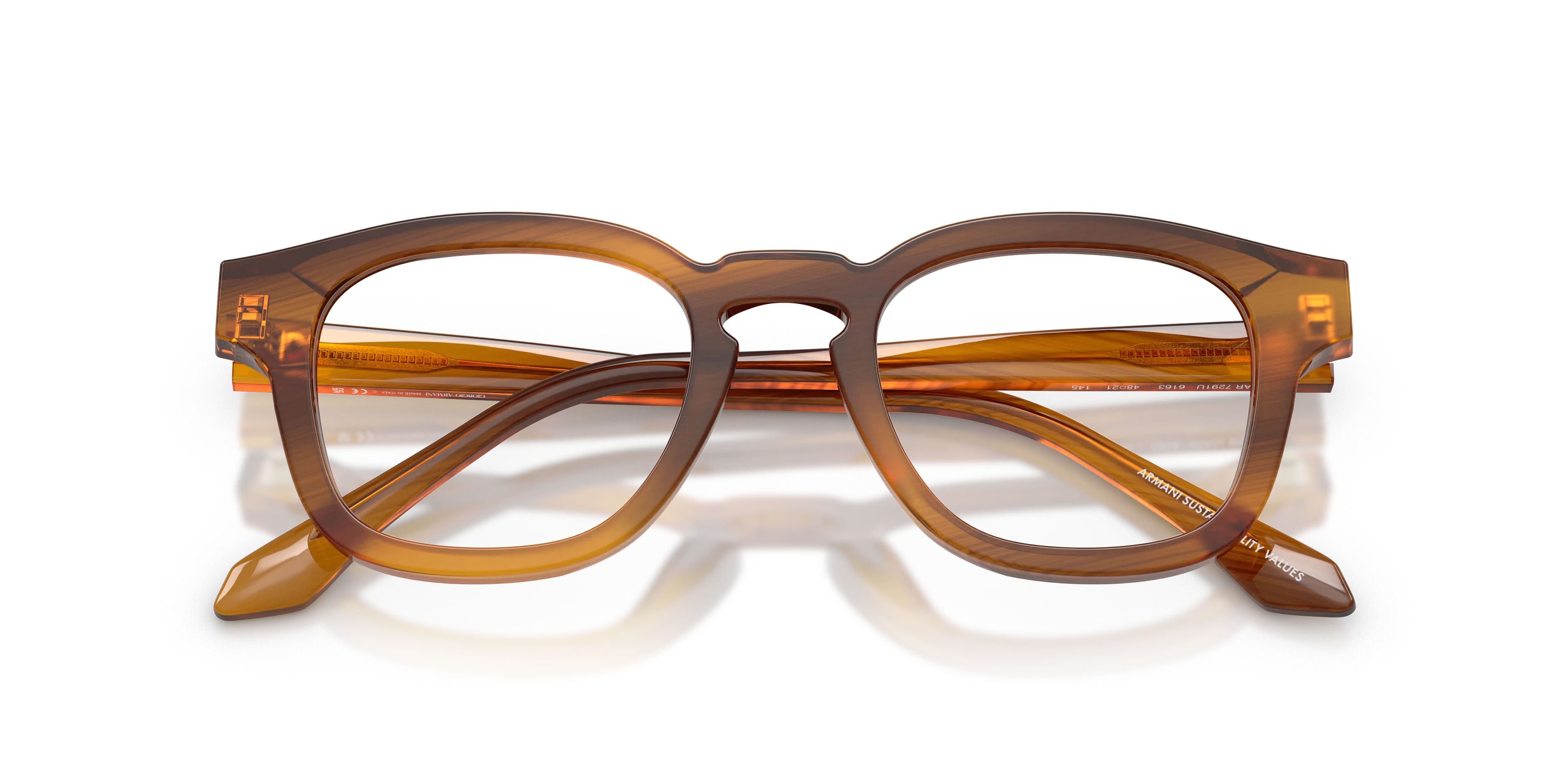Giorgio Armani AR7291U 6163 Montature da vista Acetato Tartaruga Trasparente Pillow Normale - immagine 2