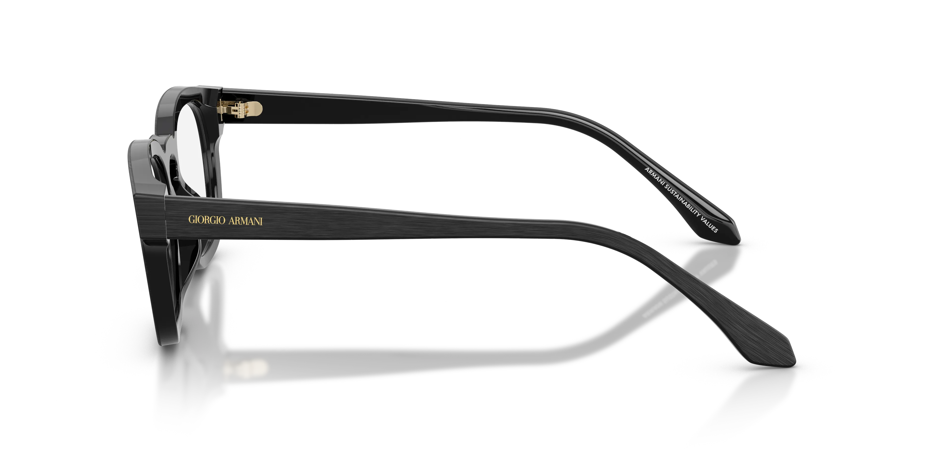 Giorgio Armani AR7291U 5009 Montature da vista Acetato Nero Trasparente Pillow Normale - immagine 4