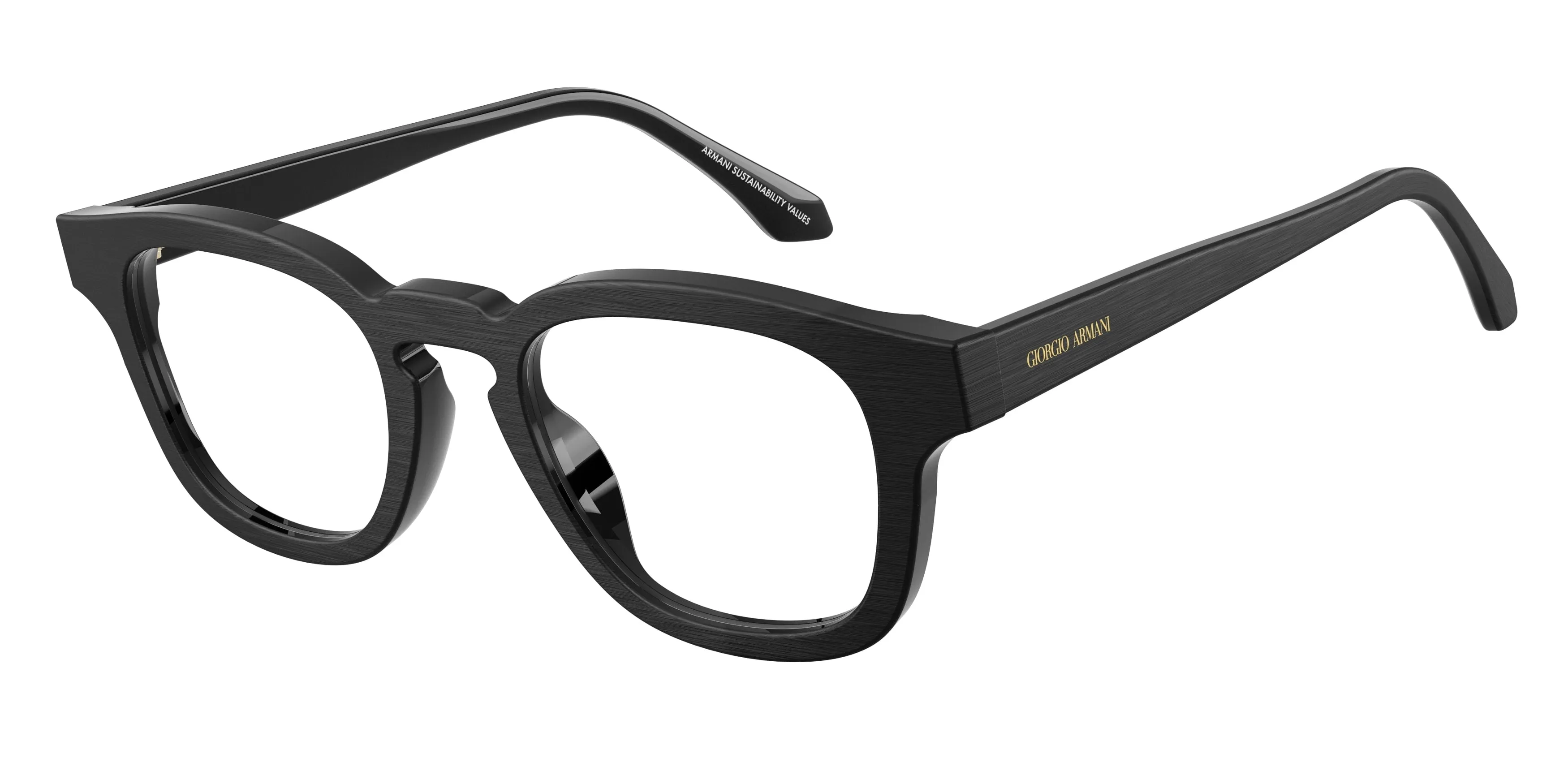 Giorgio Armani AR7291U 5009 Montature da vista Acetato Nero Trasparente Pillow Normale - immagine 1