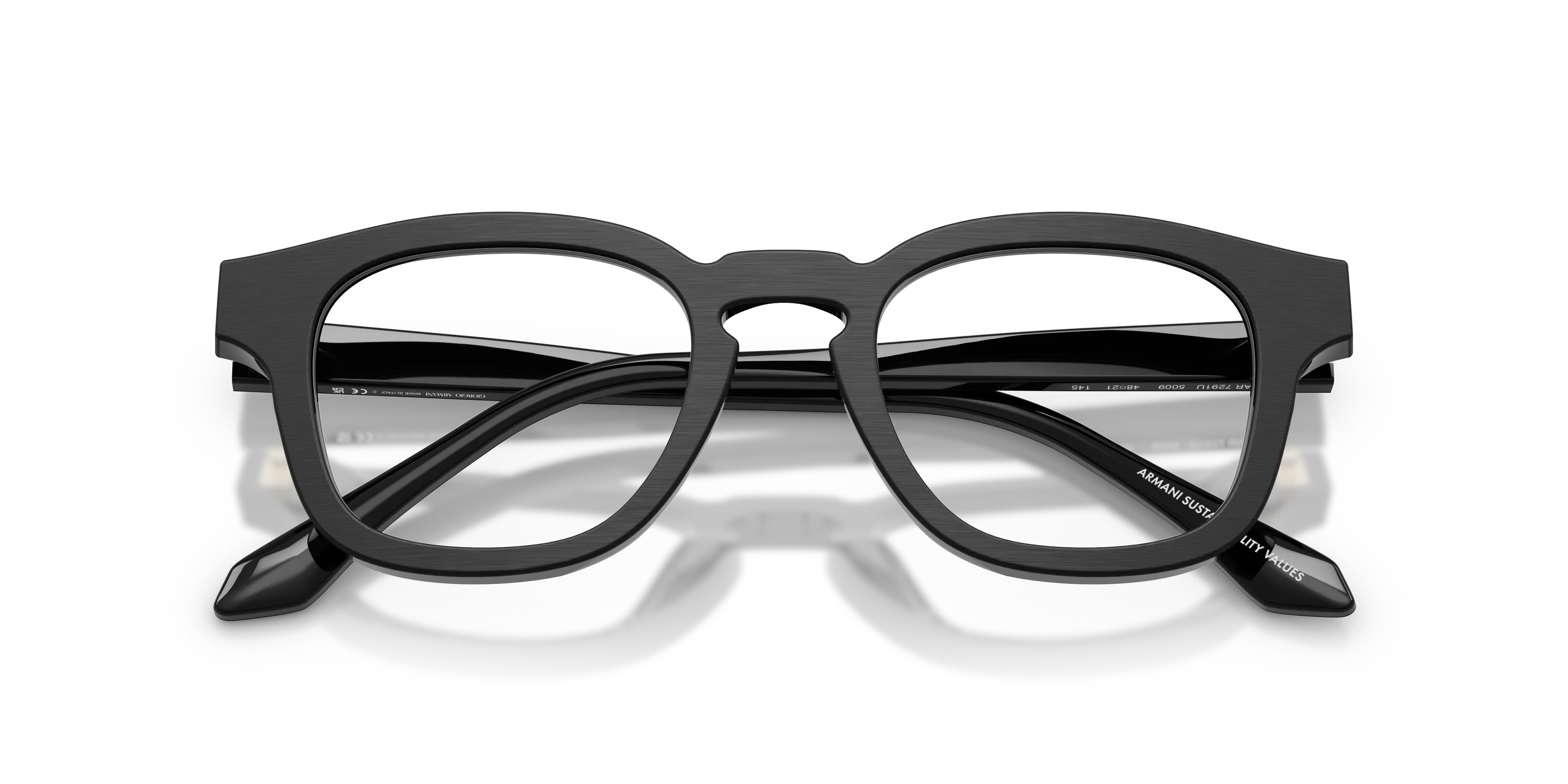 Giorgio Armani AR7291U 5009 Montature da vista Acetato Nero Trasparente Pillow Normale - immagine 2