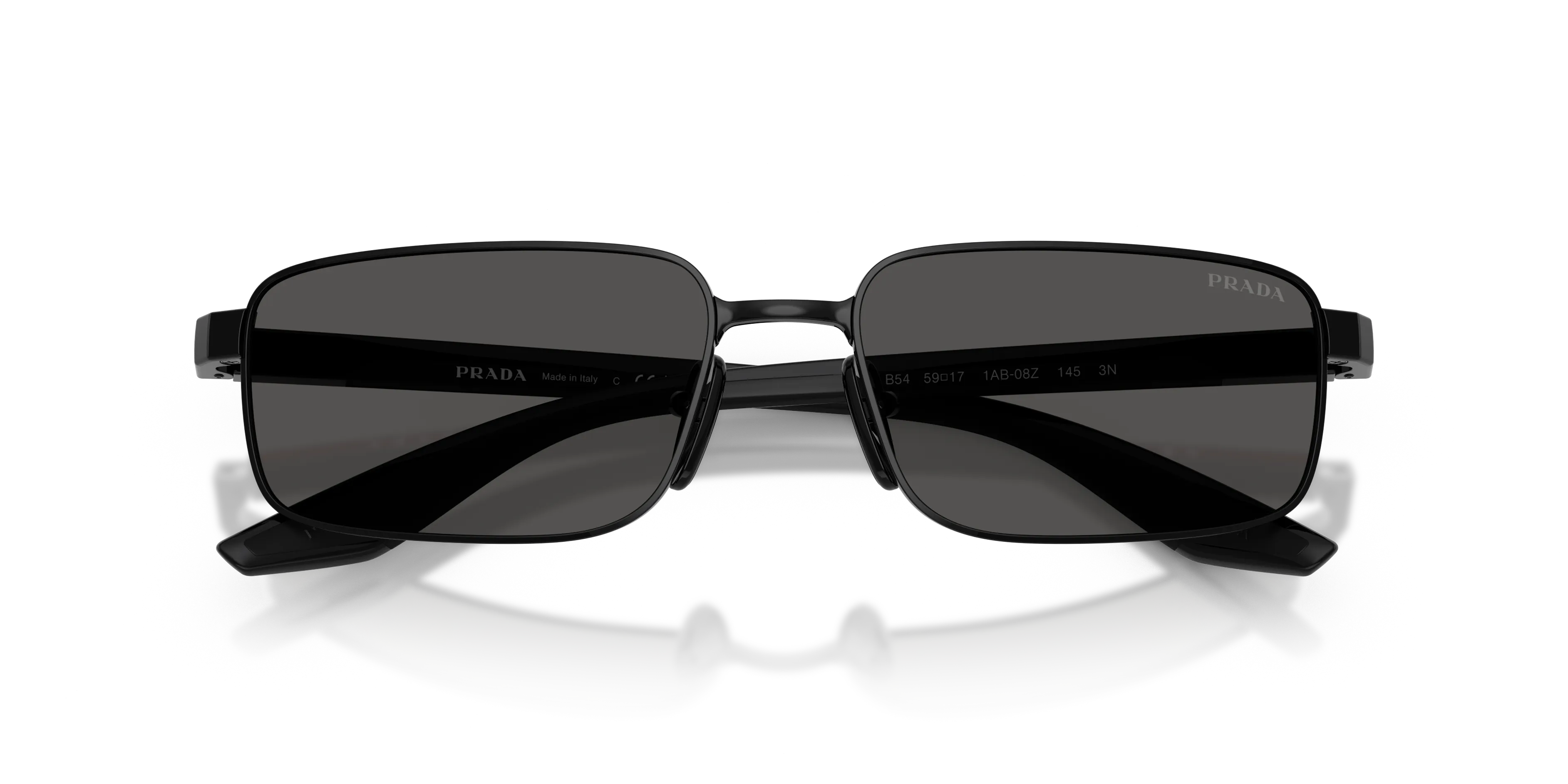 Prada Linea Rossa PS B54S 1AB08Z Occhiali da sole Metallo Nero Grigio Squadrata Normale - immagine 2