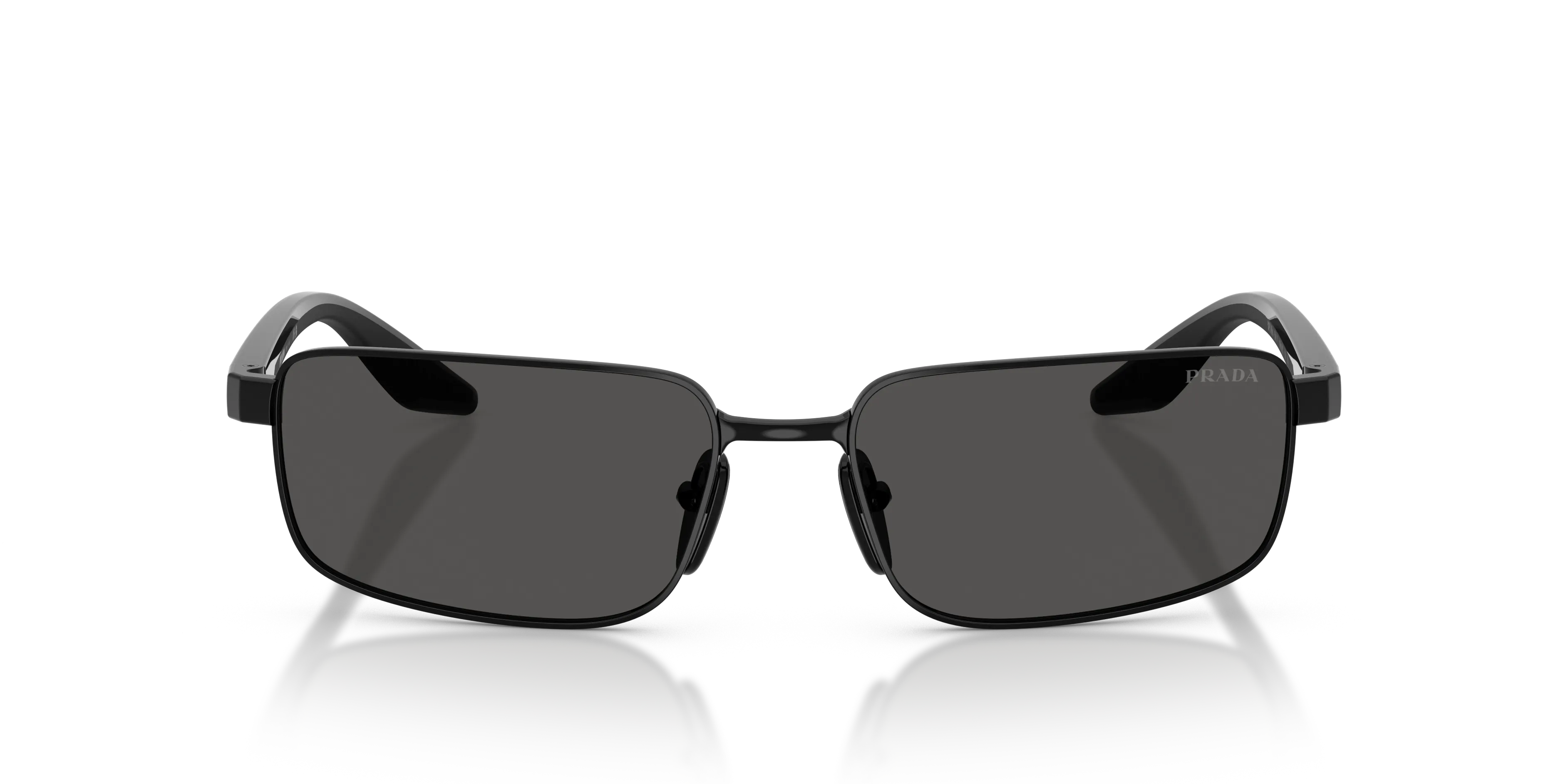 Prada Linea Rossa PS B54S 1AB08Z Occhiali da sole Metallo Nero Grigio Squadrata Normale - immagine 3
